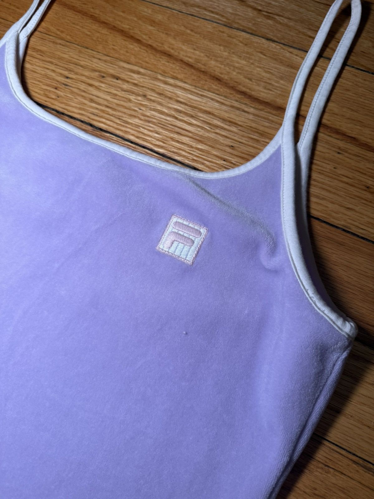 Fila Fila Lilac Velour Mini Dress Size L / US 10 / IT 46 - 2 Thumbnail