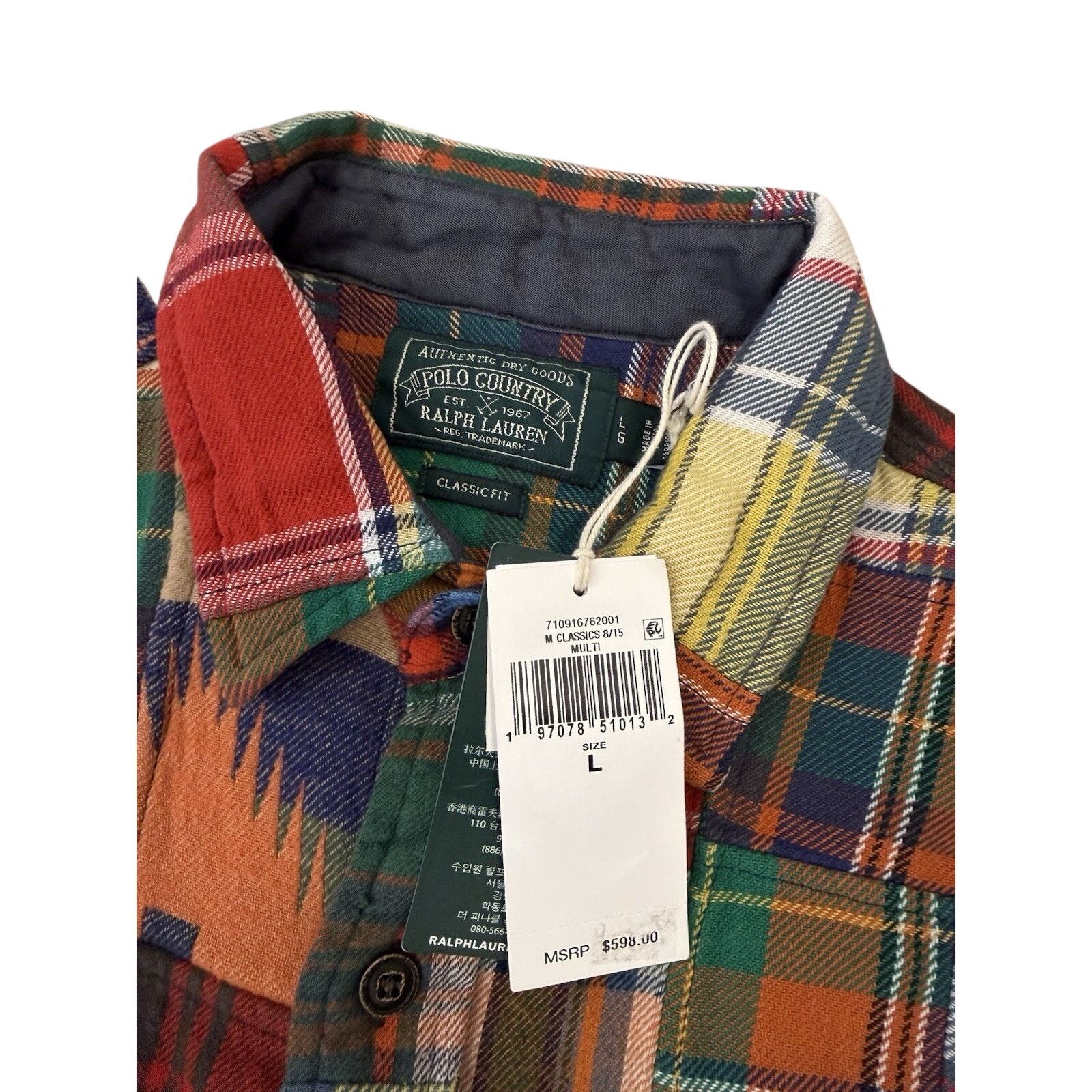 Polo Ralph Lauren Polo Ralph Lauren Patchwork Country Dry Goods Flannel Shirt Size US L / EU 52-54 / 3 - 2 Thumbnail