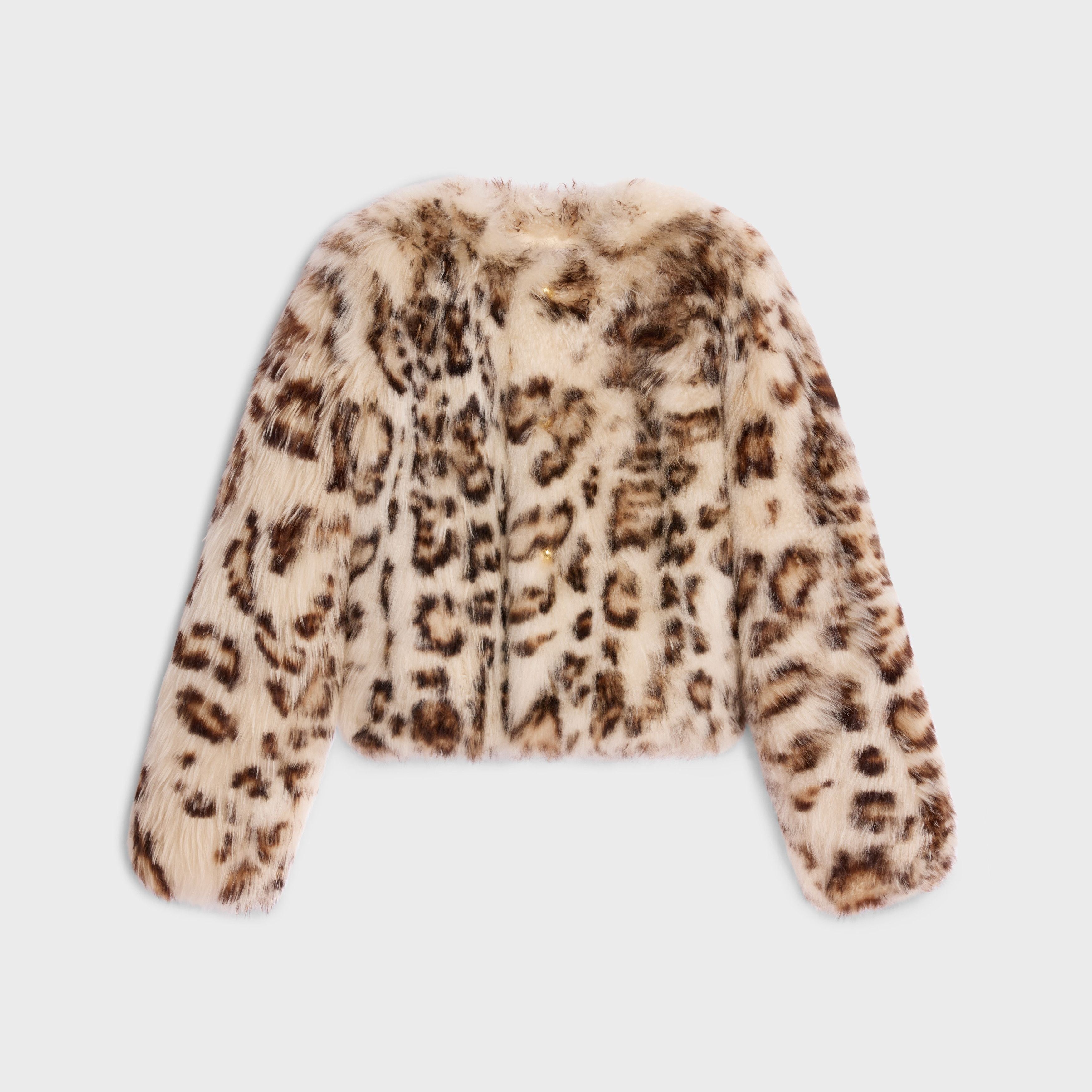 Celine o1bcso1str0925 2F436807G Pure Collar Jacket in Leopard Size XS / US 0-2 / IT 36-38 - 1 Thumbnail
