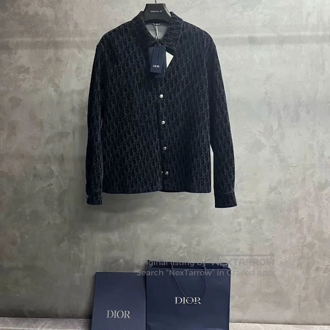 Dior dior blue logo printed long sleeve shirt. Size US M / EU 48-50 / 2 - 2 Thumbnail