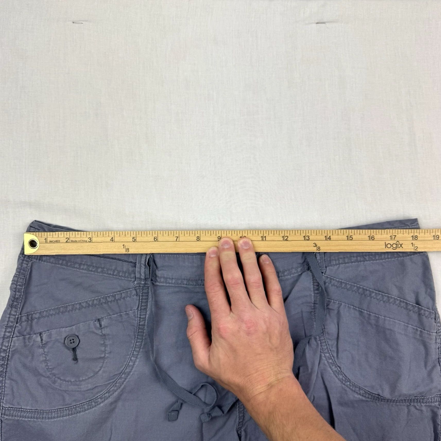 Vintage VINTAGE UNIONBAY Shorts Women 15 Gray Mid Waist Hipster Chino Casual Size 36" / US 14 / IT 50 - 6 Thumbnail