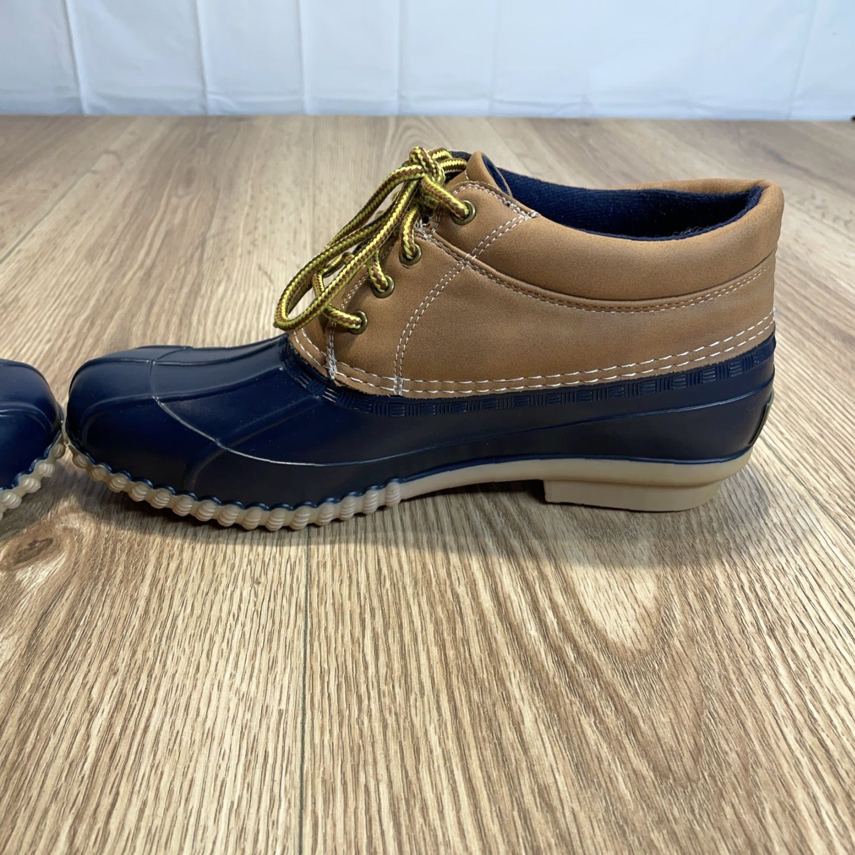 Rains Canyon Creek Womens Ankle Duck rain shoes/boots Size 8 Navy Tan Size US 8 / IT 38 - 7 Thumbnail