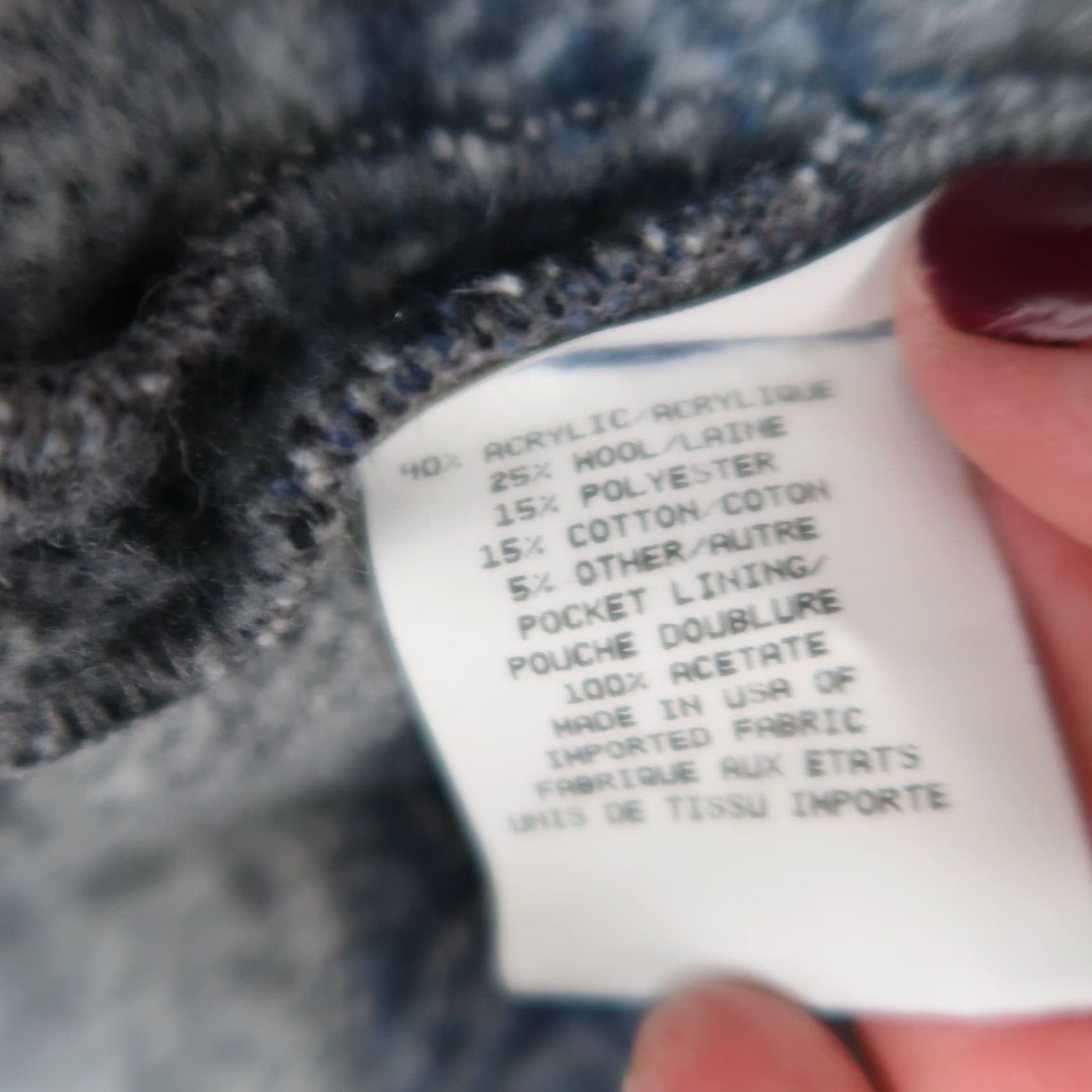 Brooks VINTAGE David Brooks Jacket Coat Wool Polar Bear Snowflake 90s Grey Blue M Womens Size M / US 6-8 / IT 42-44 - 7 Thumbnail