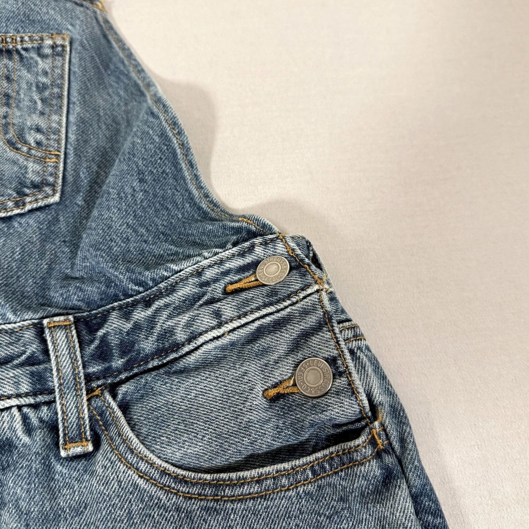 Levi's Levi's Womens Overalls Small Blue Denim Jean Skinny Fit Distressed 90s Retro Vintage Not N/A Size 28" / US 6 / IT 42 - 4 Thumbnail