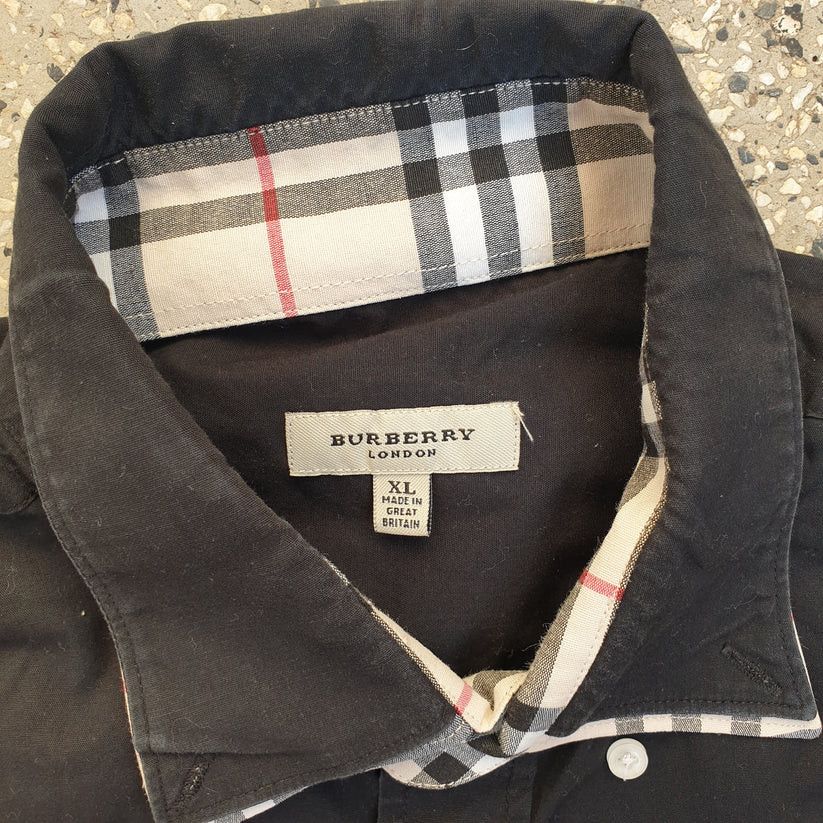 Burberry Burberry Black Button Up Shirt Size US M / EU 48-50 / 2 - 2 Thumbnail