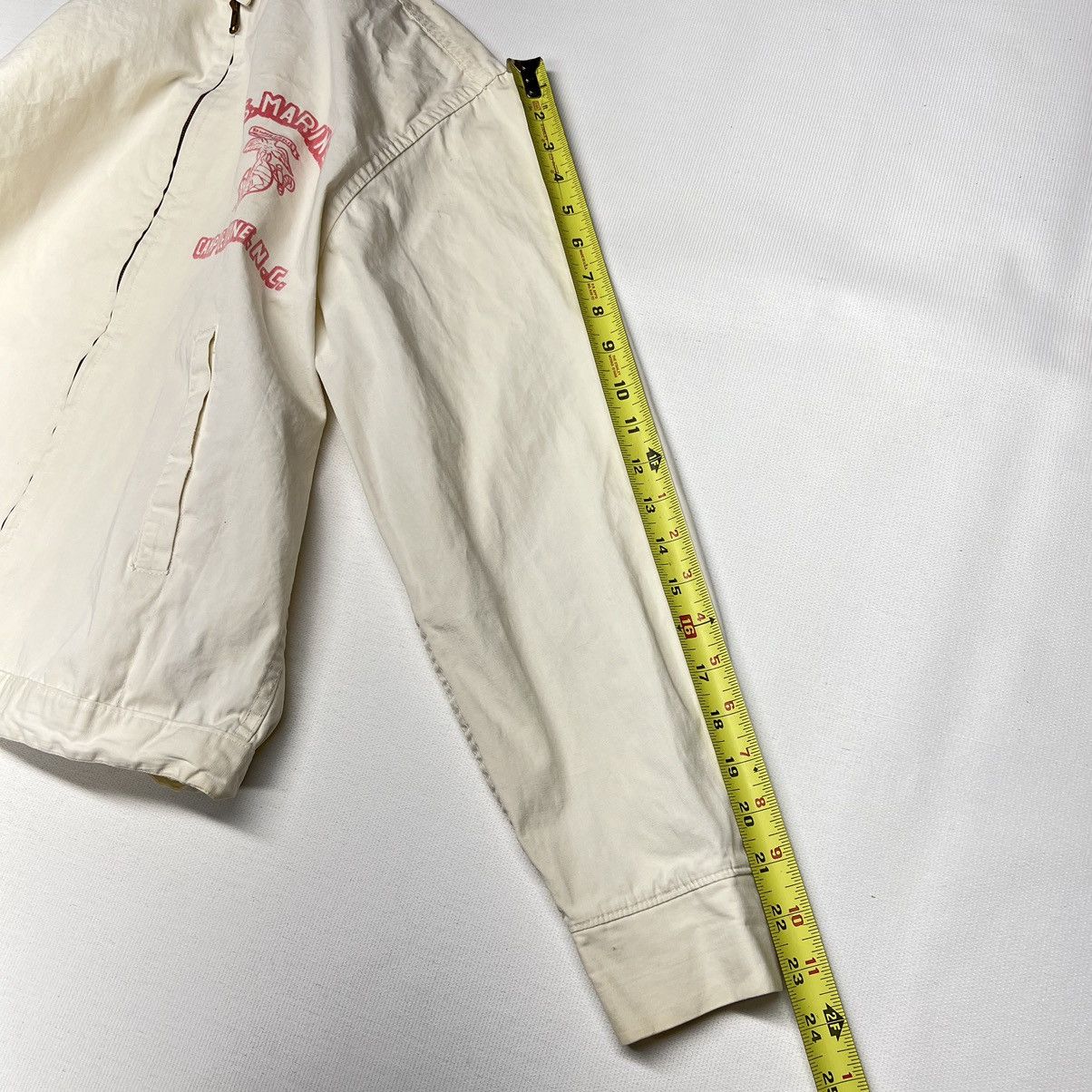 Vintage Marines Jacket Chore Coat Zip Camp Le Jeune Carolina 1950s Size US S / EU 44-46 / 1 - 22 Thumbnail