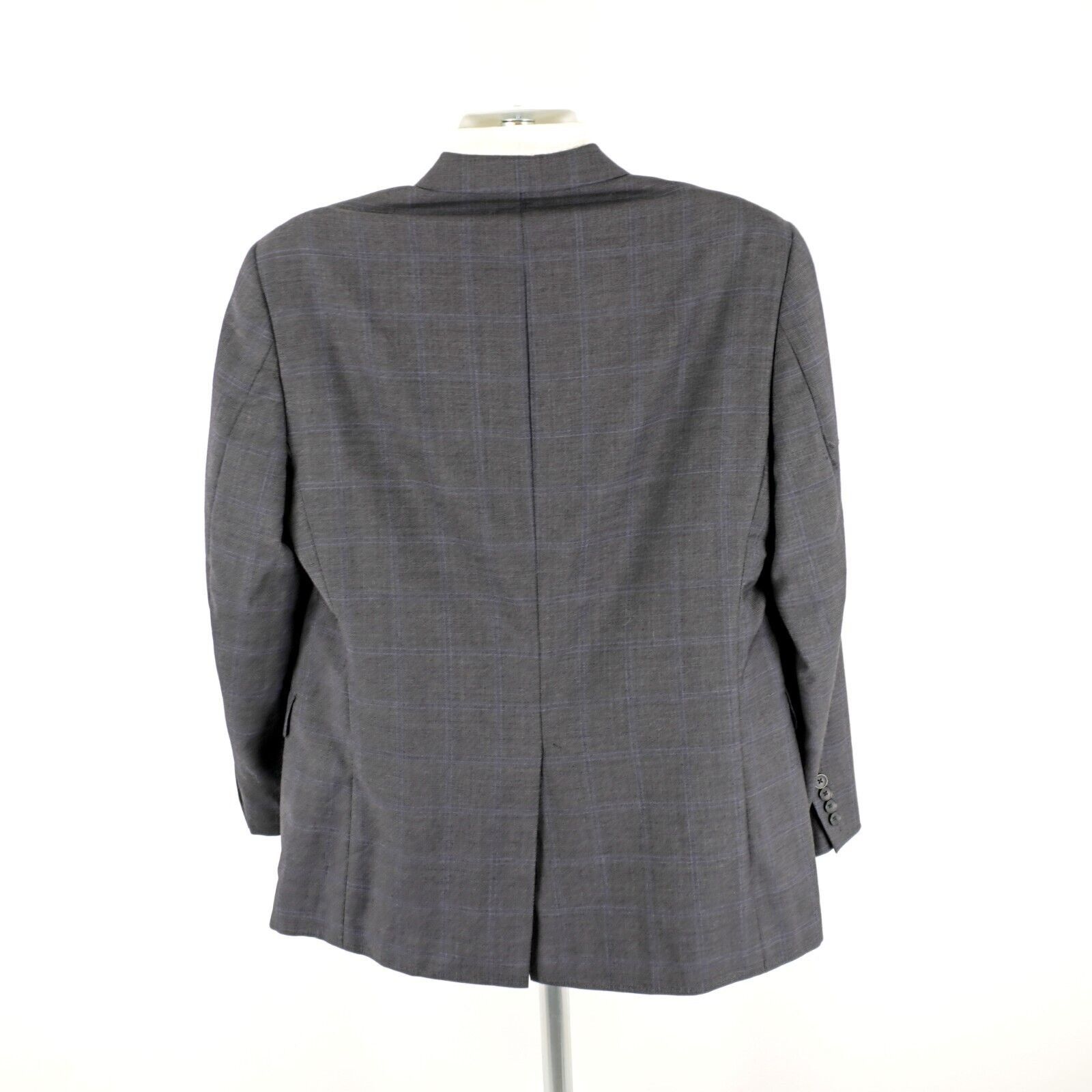Nautica DAMAGED Nautica Wool Gray Glen Plaid W/ Blue Windowpane 2 Bu Size 42R - 8 Thumbnail