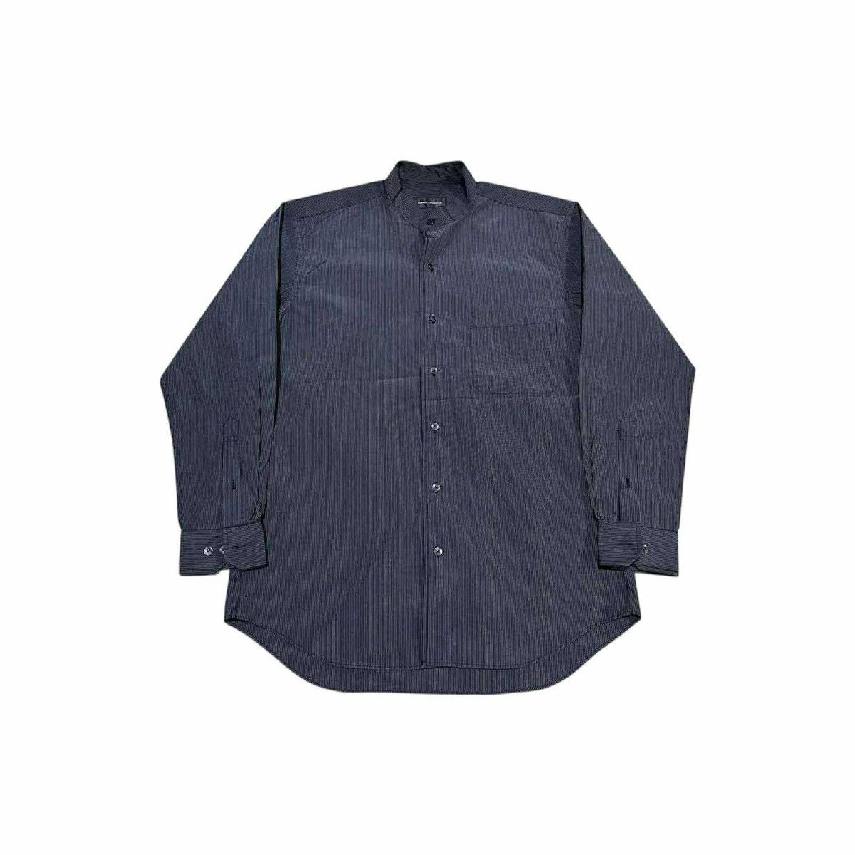 Kansai Yamamoto 🔥Vintage Kansai Yamamoto Black Striped Band Collar Shirt Size US M / EU 48-50 / 2 - 2 Thumbnail