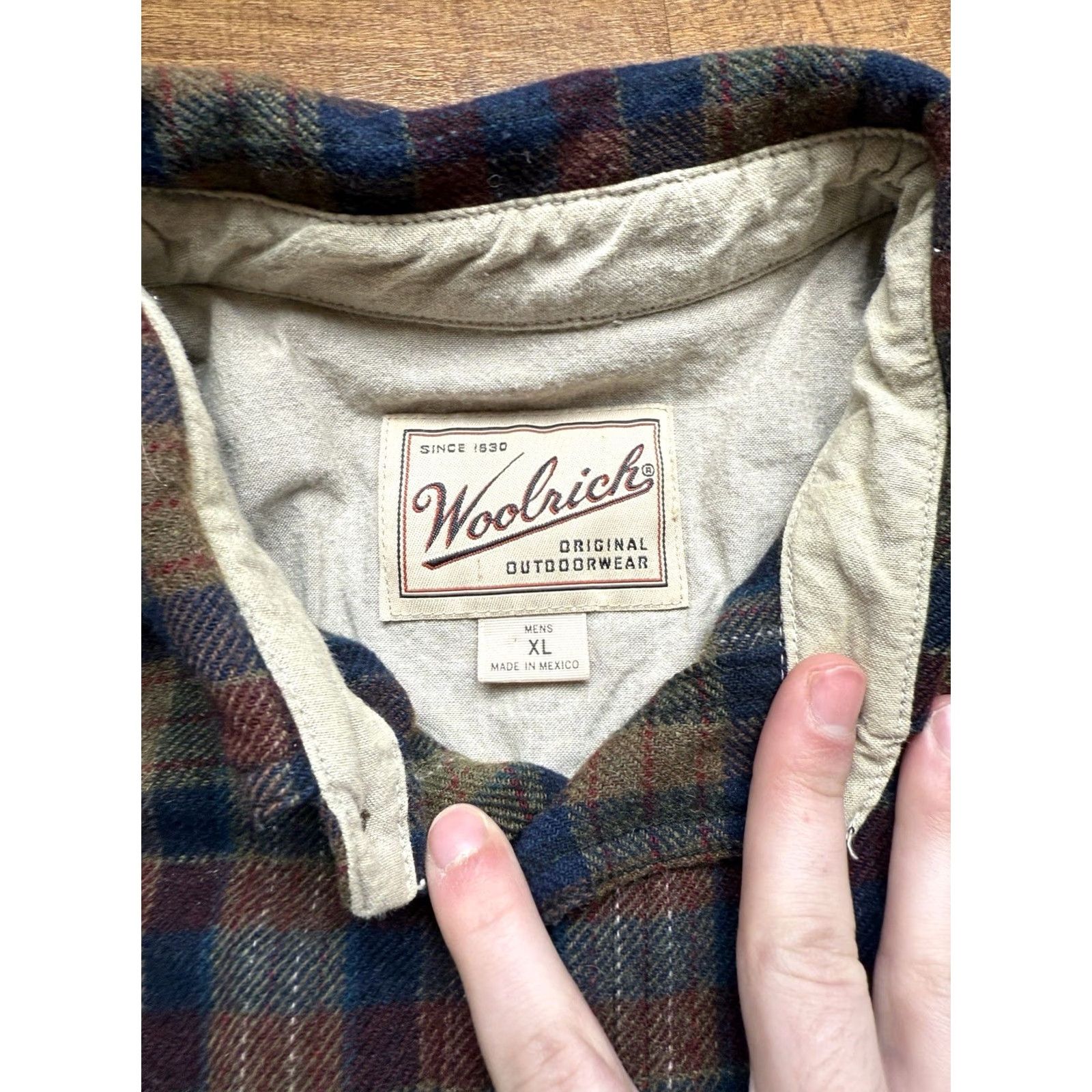 Vintage VINTAGE Woolrich Men's XL Plaid Wool Shirt Jacket Brown Outdoor Woolrich Shirt Jacket XL Mens Plaid Outdoor Size US XL / EU 56 / 4 - 5 Thumbnail