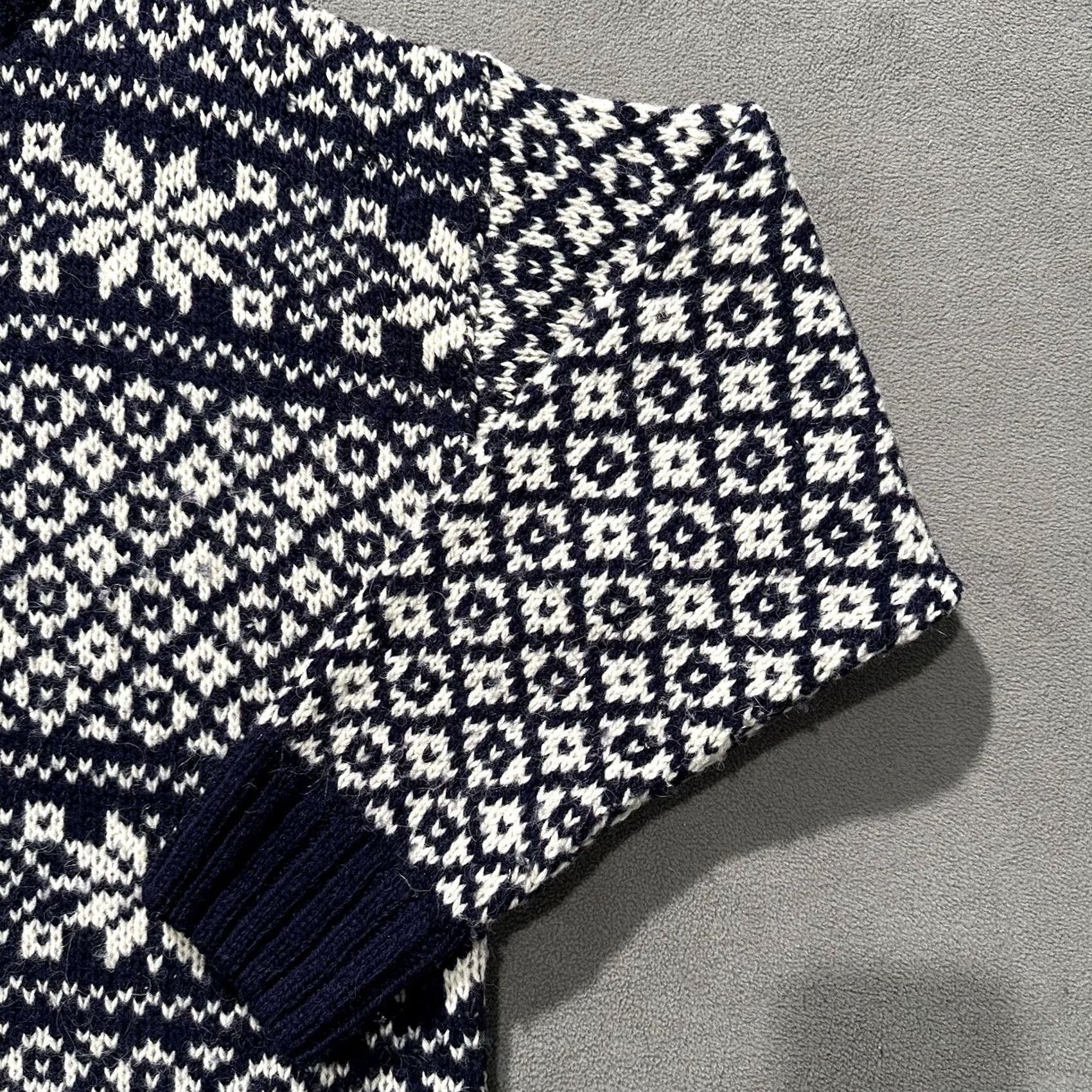 Vintage Vintage Edward Bryan Sweater Mens M Blue Birdseye Fair Isle Nordic Wool Crewneck Size US M / EU 48-50 / 2 - 6 Thumbnail