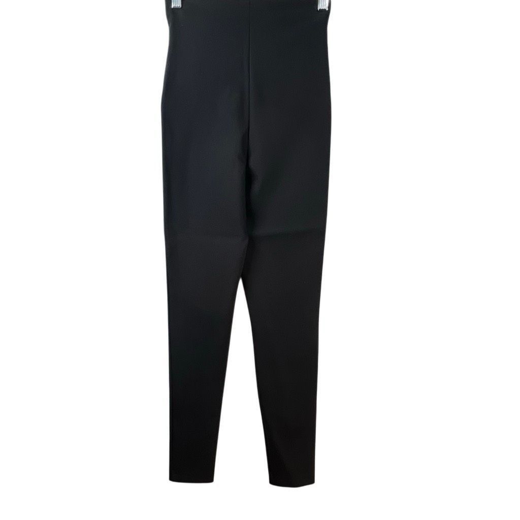 Zara Zara Woman High-Rise Leggings with Zip Detail Black XS Size 25" / US 0 / IT 36 - 9 Thumbnail