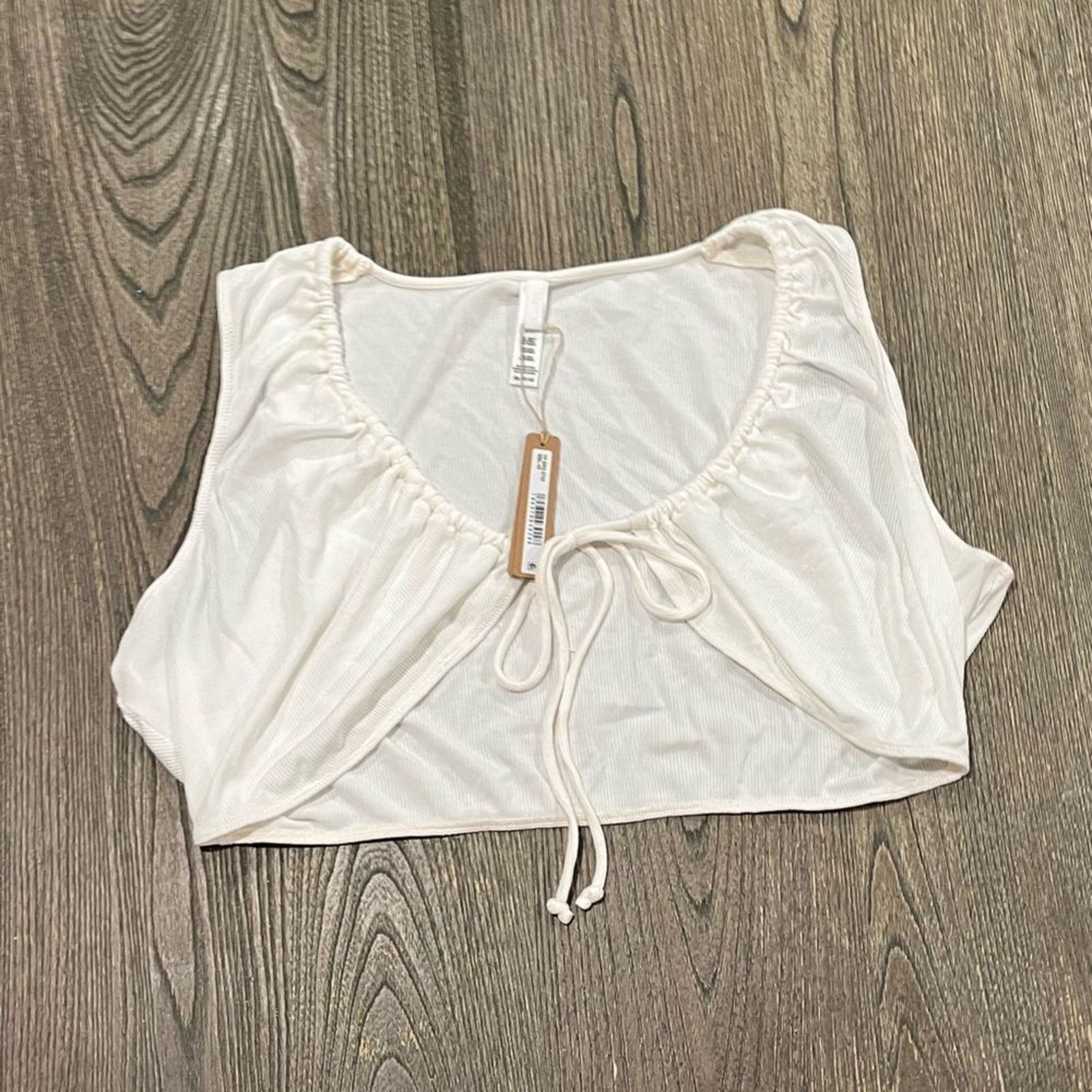 SKIMS NWT Skims Soft Lounge Tie Front Super Top Ribbed Knit 4X Size 4XL / US 24-26 - 1 Thumbnail