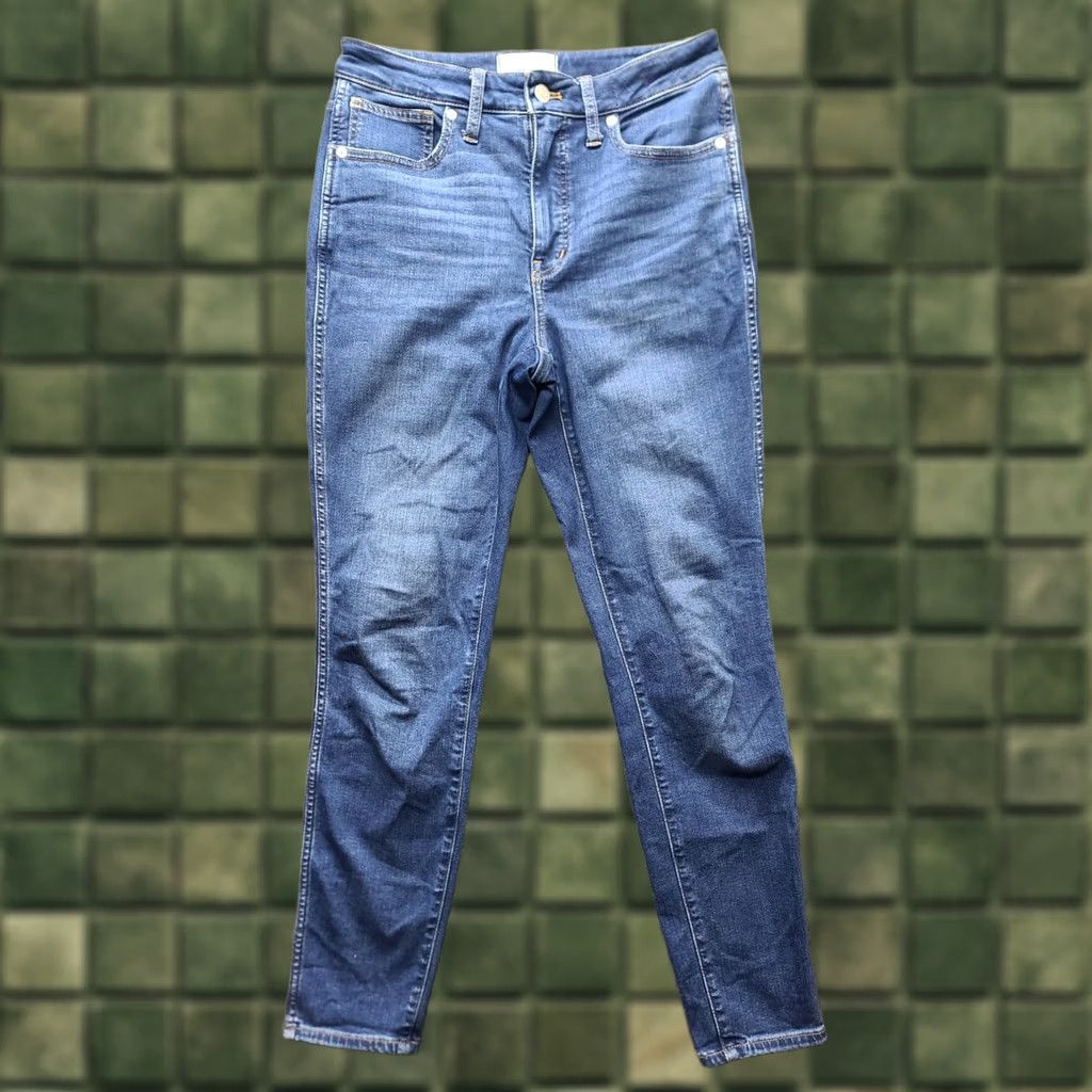 Madewell Madewell Jeans Womens 28x28 Skinny Fit Tapered Leg High Rise Stretch Blue Denim 5-Pocket Regular Size 28 Womens Legging Style City Preppy Size 28" / US 6 / IT 42 - 1 Thumbnail