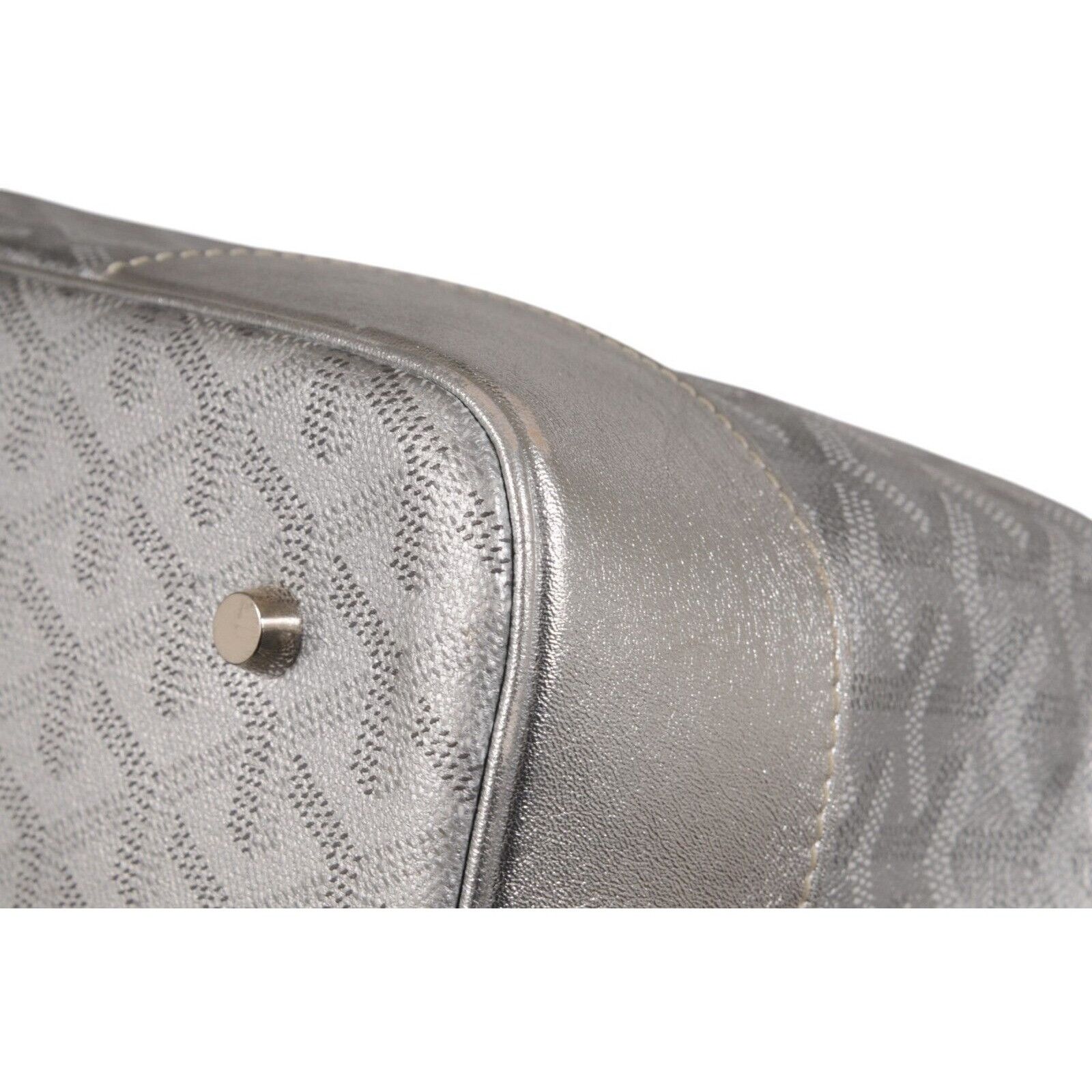 Goyard Beluga MM Tote Bag Silver Leather Carry On - 02497 Size ONE SIZE - 13 Thumbnail