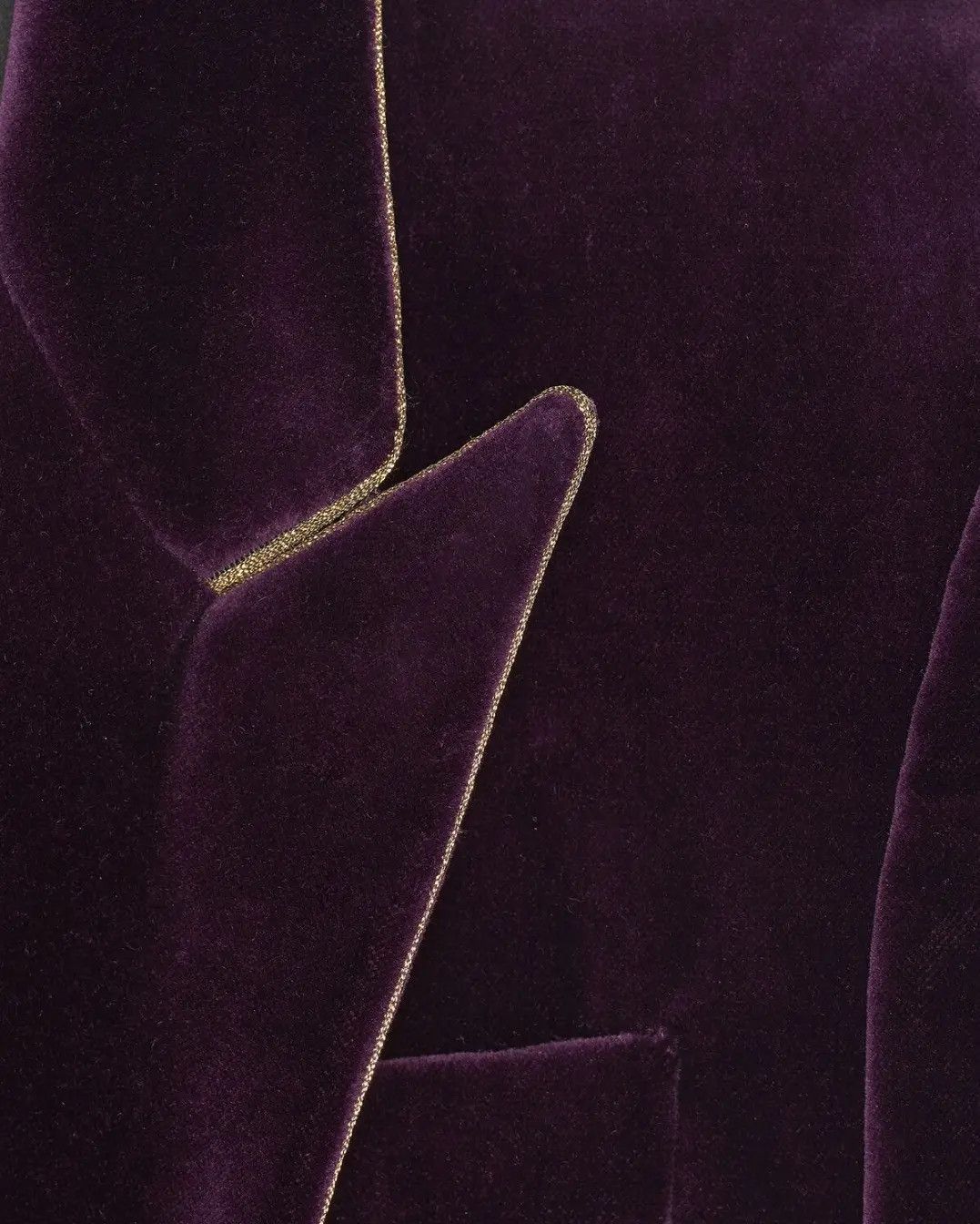 Saint Laurent Paris o1s1wg110824 Fitted Single-Breasted Jacket Velvet in Purple Size US M / EU 48-50 / 2 - 3 Thumbnail