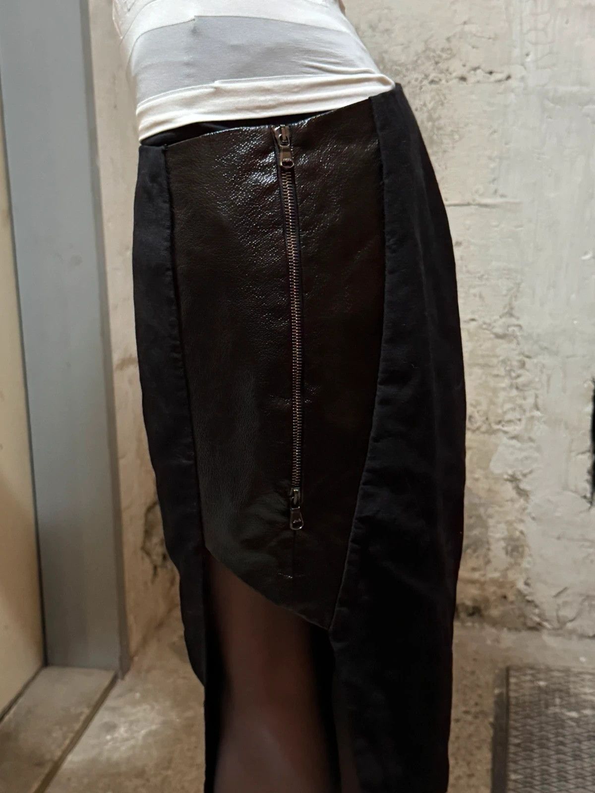 Other Alessandra marchi leather wool skirt Size 28" / US 6 / IT 42 - 2 Thumbnail