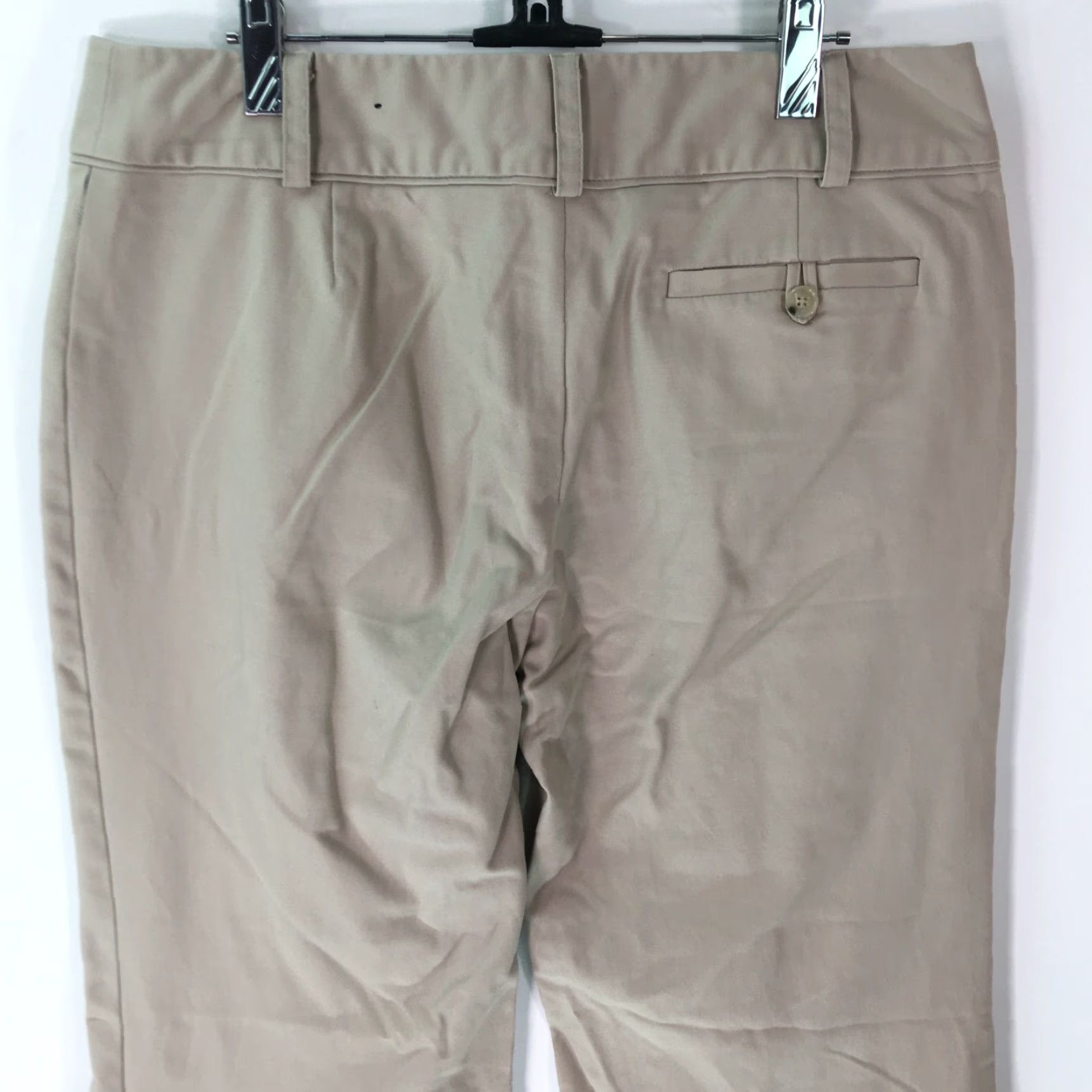 Apt. 9 Apt. 9 Dress Pants Womens Flat Front Beige 32x30 Size 12 Vintage Stretch Regular Straight Size 34" / US 12 / IT 48 - 3 Thumbnail