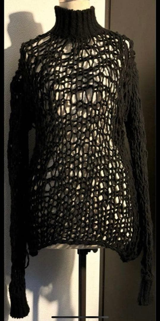 Ann Demeulemeester ANN DEMEULEMEESTER Fish Knit Low Gauge Sweater Size US XL / EU 56 / 4 - 1 Thumbnail