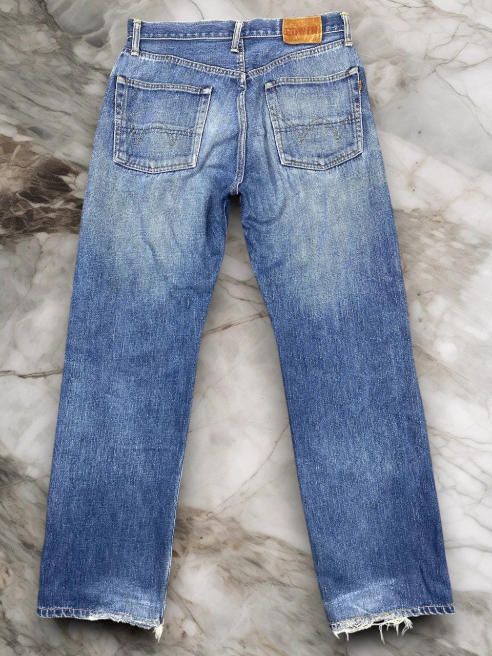 Edwin vintage edwin 505x selvedge distressed denim nice design Size US 33 - 2 Thumbnail