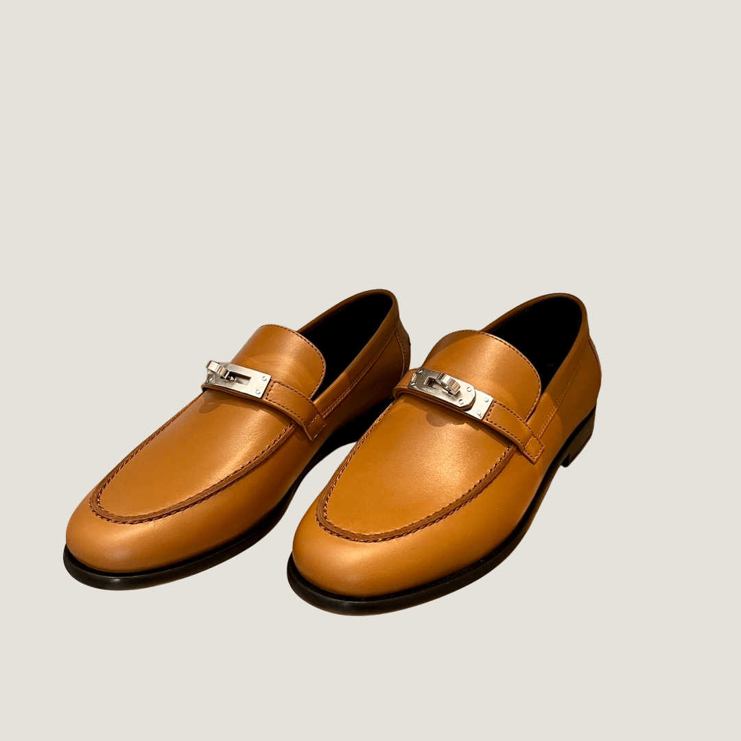 Hermes Hermes Destin Naturel Leather Kelly Buckle Loafers Size US 8 / IT 38 - 2 Thumbnail