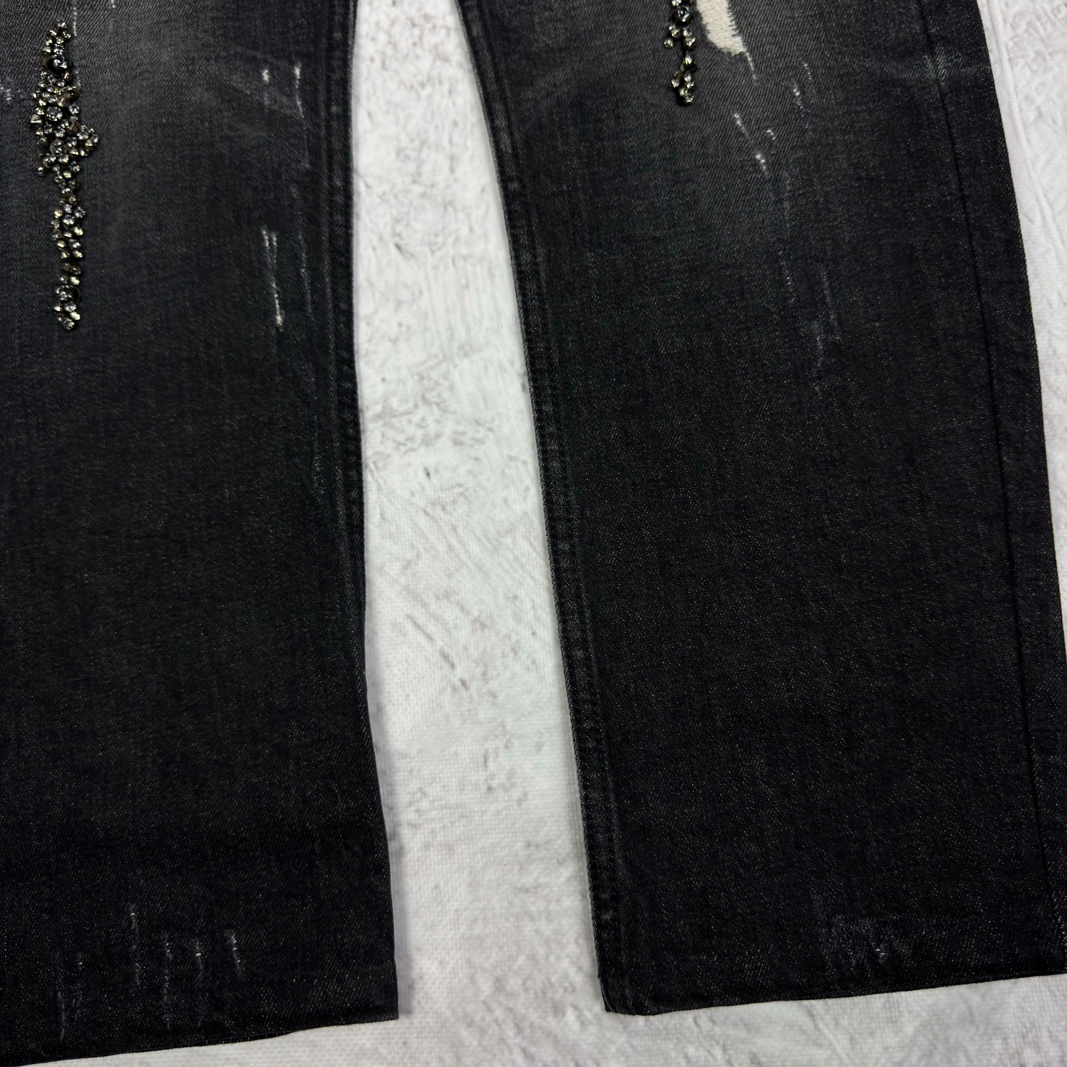 Gucci Gucci Distressed Rhinestone Embellishment Jeans 44 Size US 32 / EU 48 - 9 Thumbnail