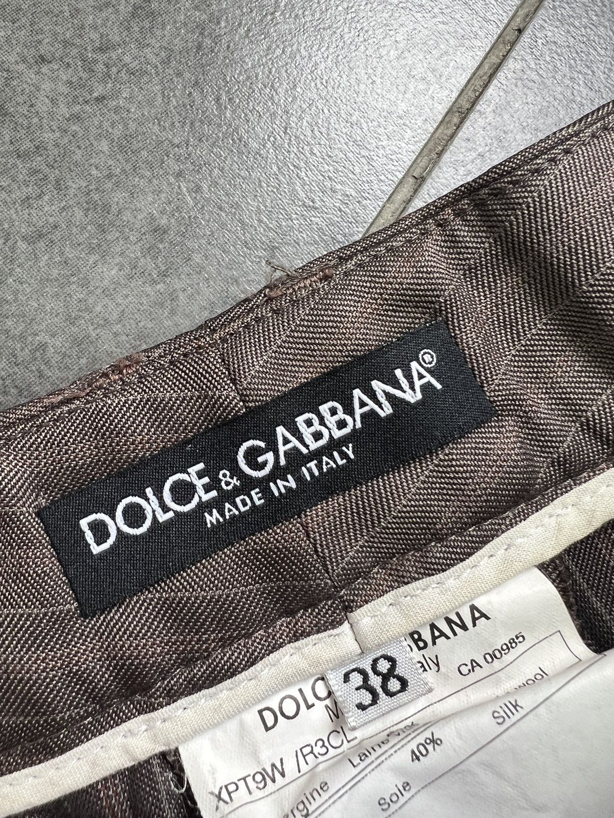 Dolce & Gabbana × Vintage D&G Golden logo Dolce & Gabbana wool silk pants trousers Size 26" / US 2 / IT 38 - 6 Thumbnail