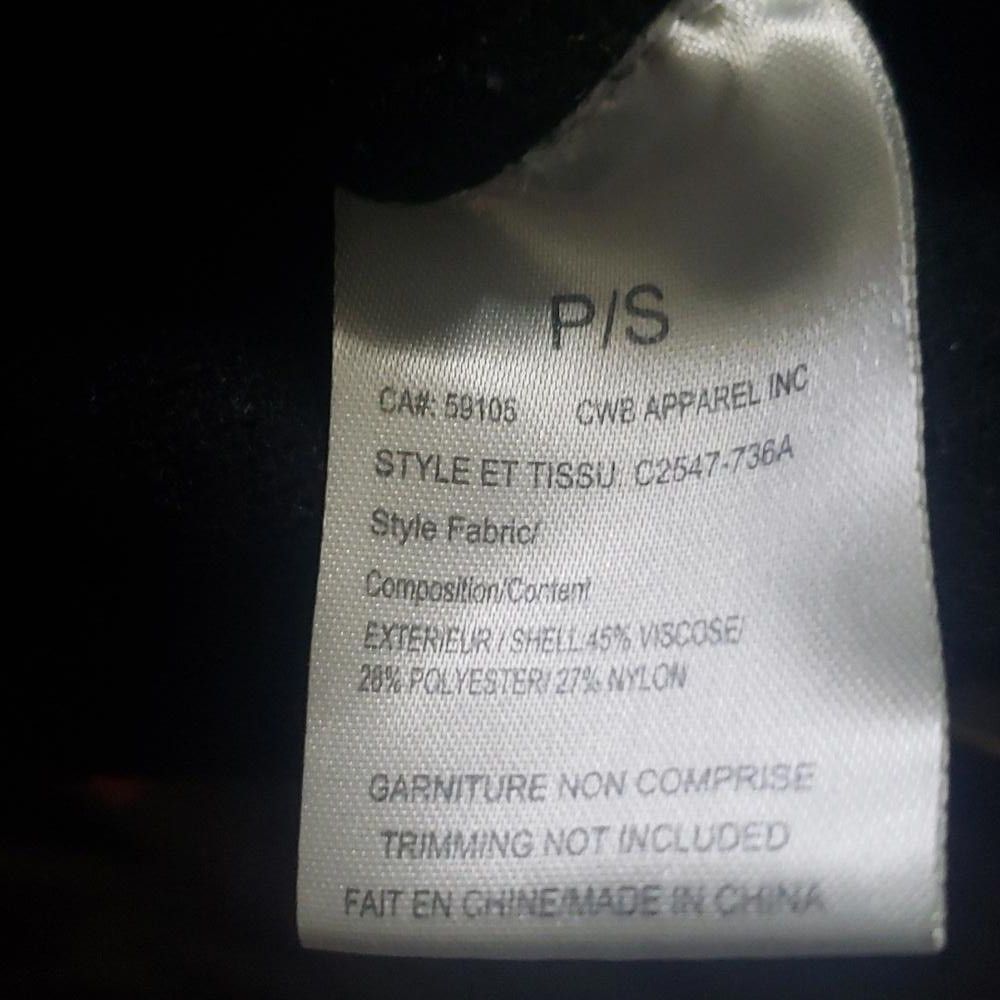 Designer CT1949 Charlie B Black Long Sleeve Sweater with Pockets P/S Size S / US 4 / IT 40 - 6 Thumbnail