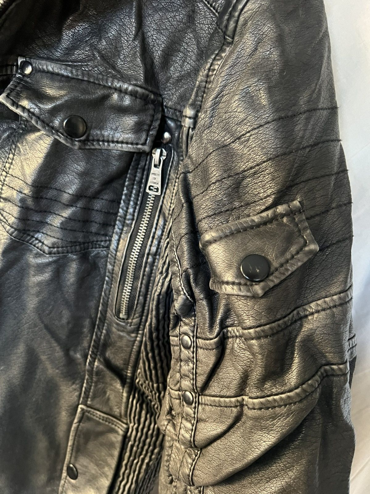 Vintage Ministry of Fashion Faux Leather Jacket Size US L / EU 52-54 / 3 - 4 Thumbnail