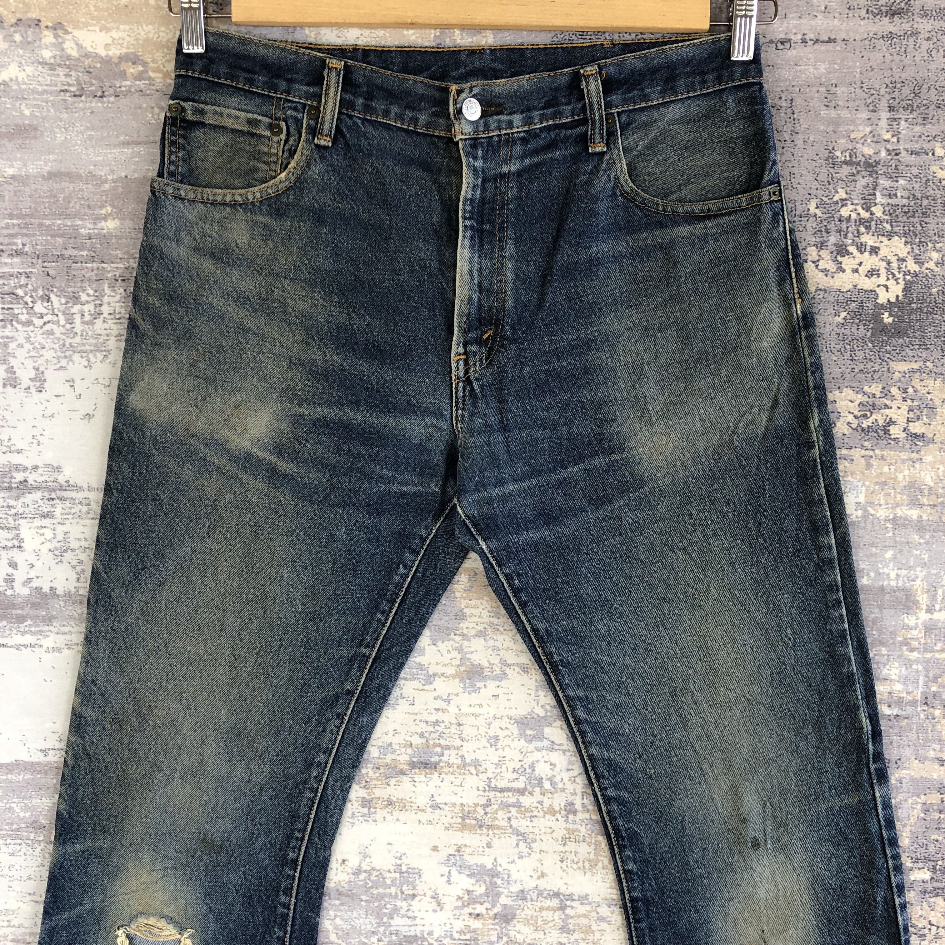If Six Was Nine Vintage Levis 517 Distressed Jeans Levis Flare Bootcut Denim Size US 32 / EU 48 - 3 Thumbnail