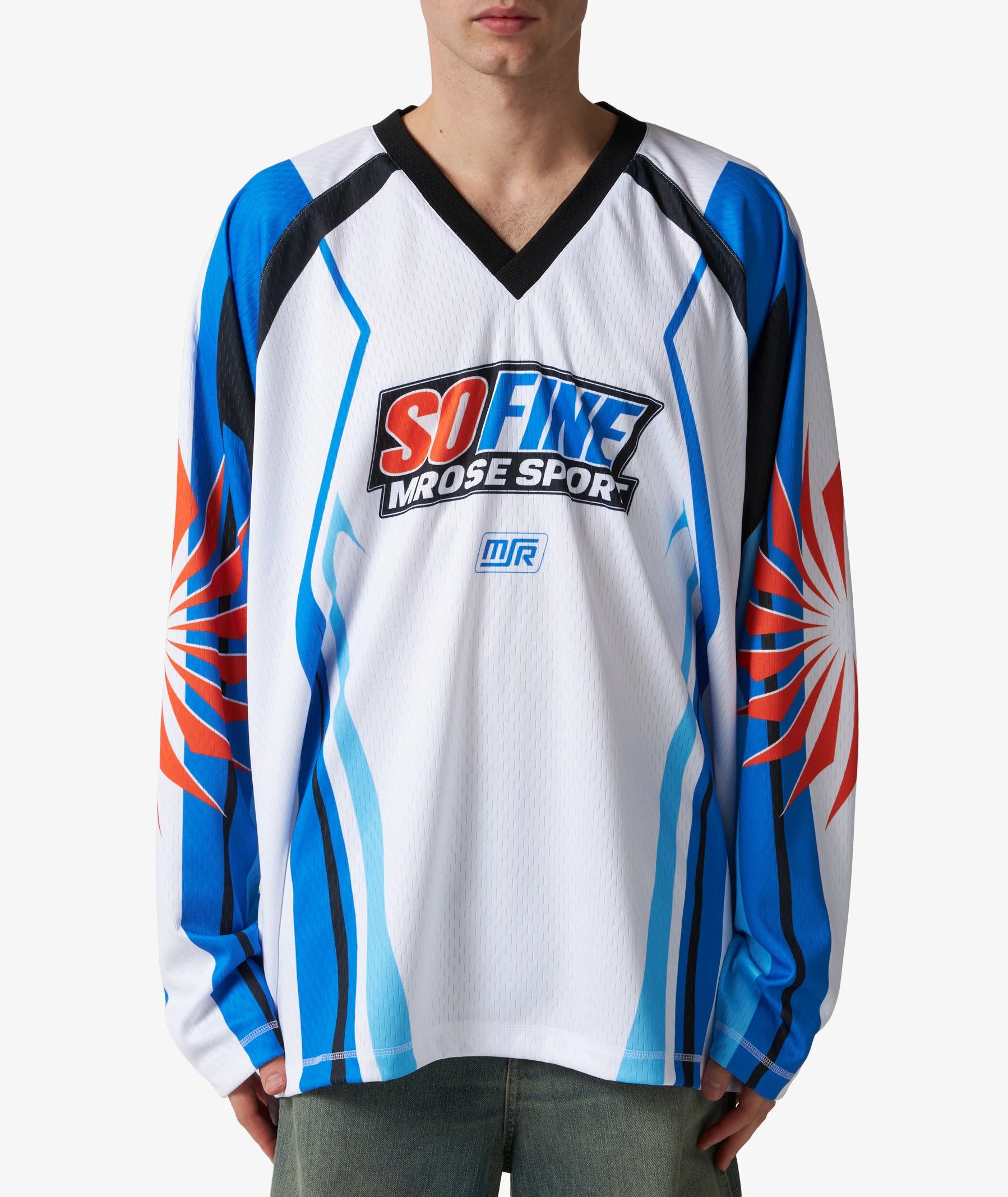 Martine Rose o1h1sh11224 Motorcross Jersey in White Size US M / EU 48-50 / 2 - 3 Thumbnail