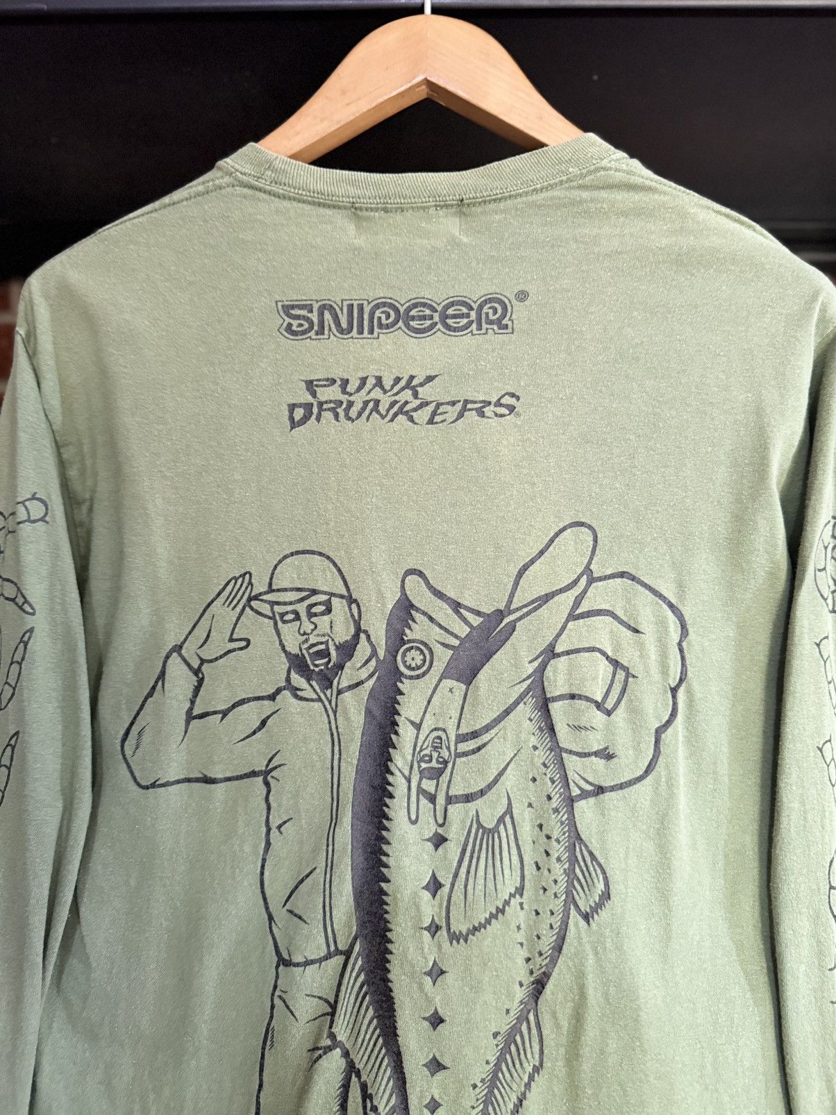 Japanese Brand × Optic Gaming × Vintage Vintage Snipeer Punk Drunkers Faded Japan Tee Size US M / EU 48-50 / 2 - 2 Thumbnail