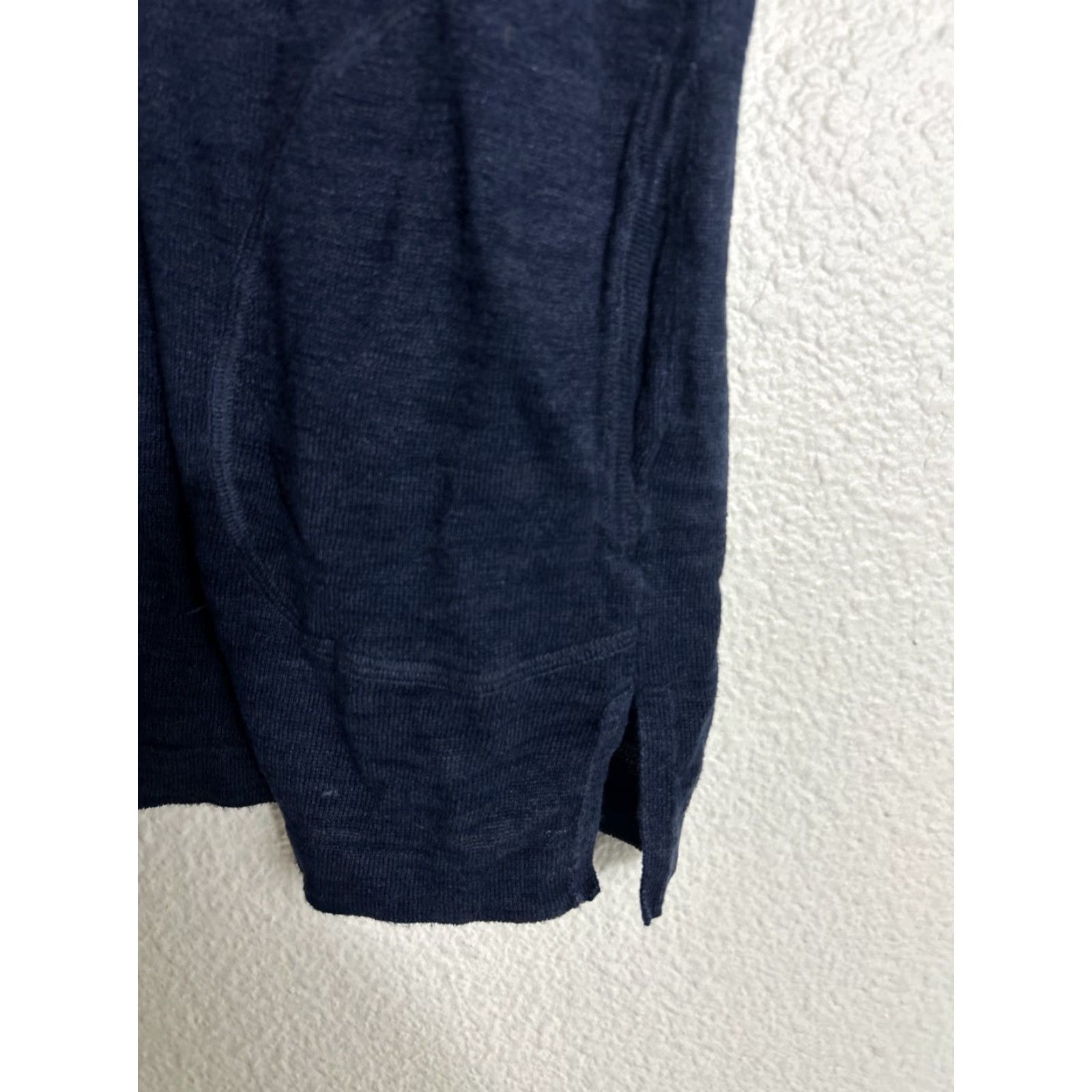 J. Jill VINTAGE J Jill Cardigan Knit Linen Blend Navy XS Women Short Sleeve Button Up Sweater blue Size XS / US 0-2 / IT 36-38 - 6 Thumbnail