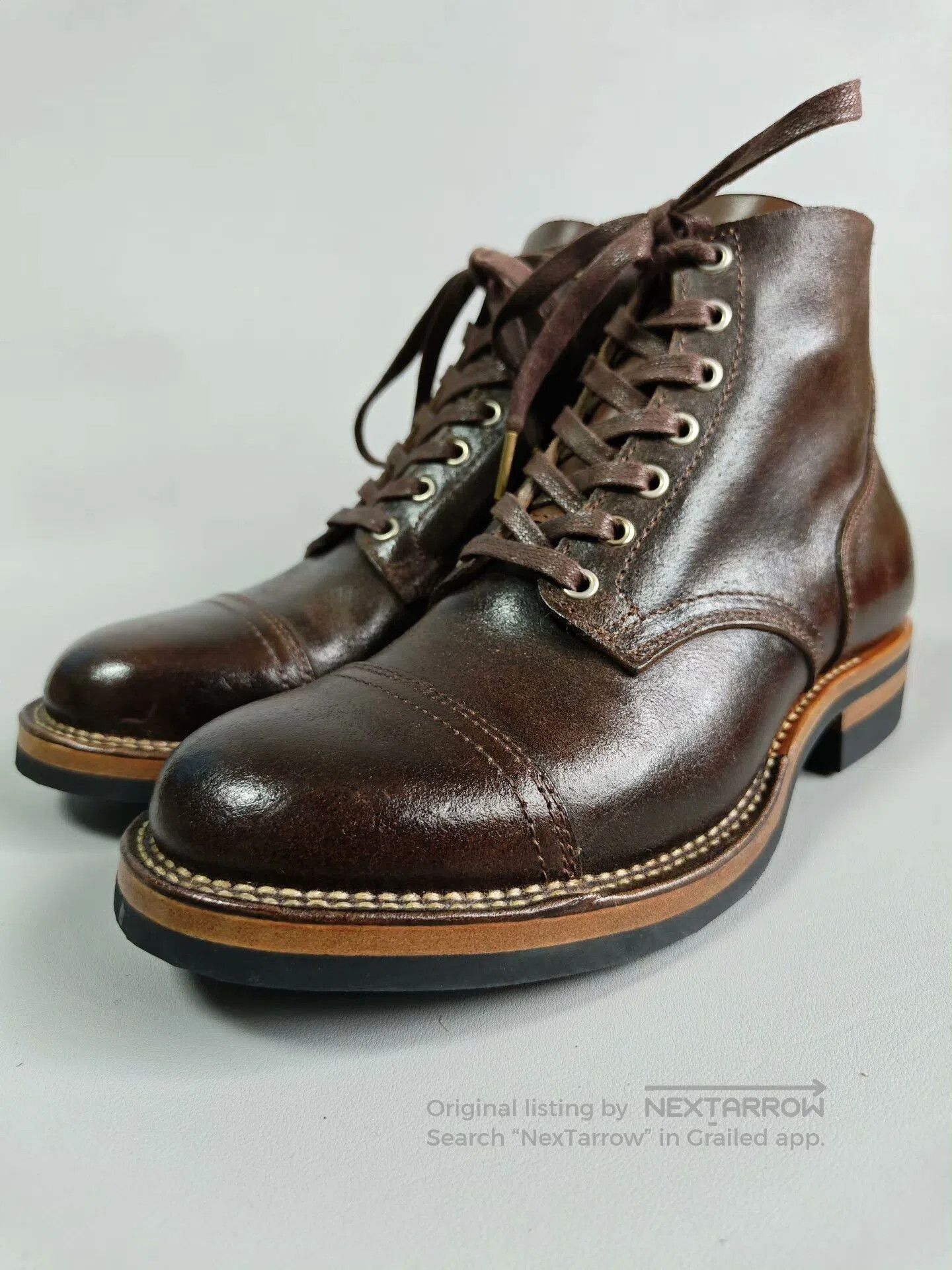 Left Hand Master Zuo Handmade Work Boots. Size US 7 / EU 40 - 3 Thumbnail