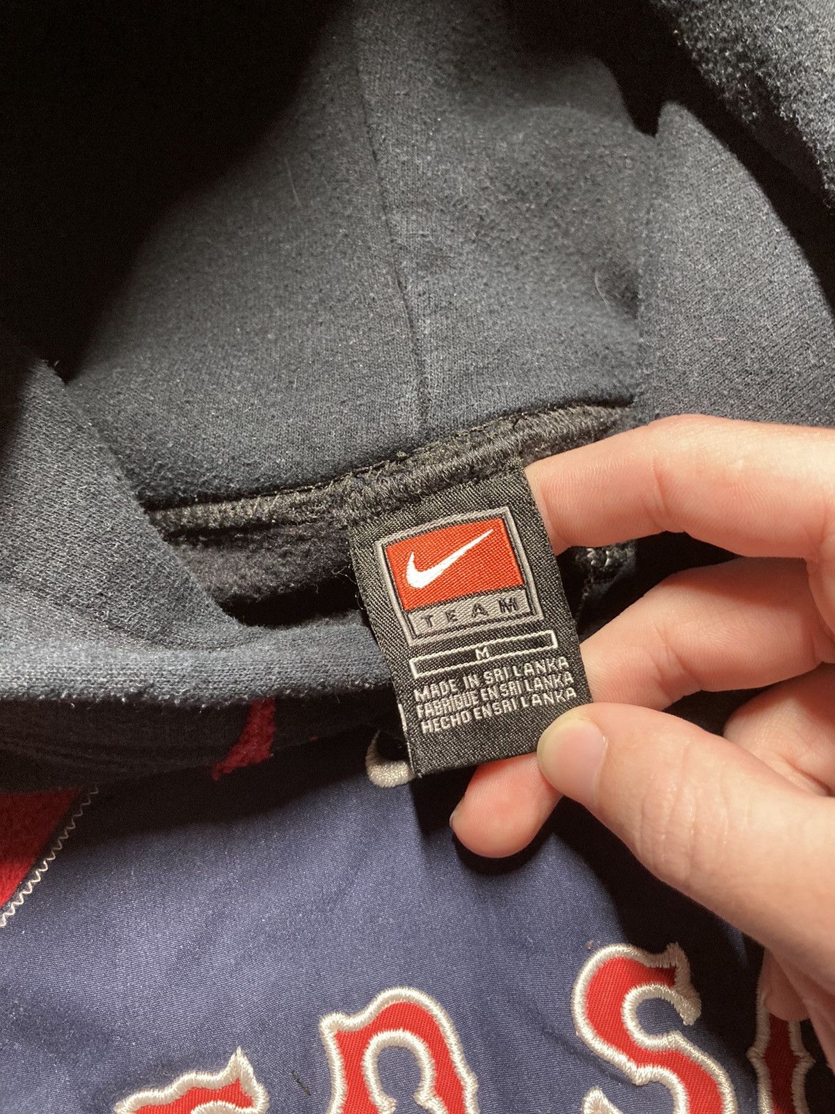 Nike ⛩️Nike Custom Hoodie Rare Y2K Punk Rock Devil Cross Red Sox⛩️ Size US M / EU 48-50 / 2 - 6 Thumbnail