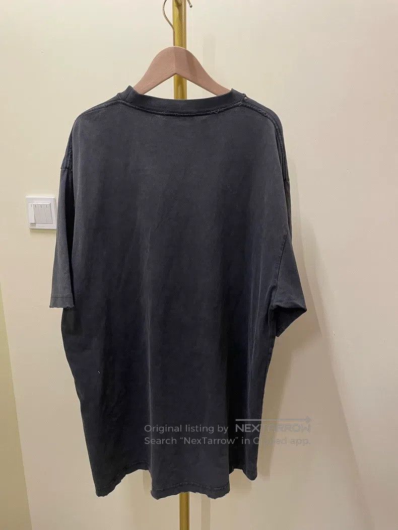 Balenciaga Balenciaga Washed Black Distressed Letter Short Sleeve T-S Size US S / EU 44-46 / 1 - 3 Thumbnail