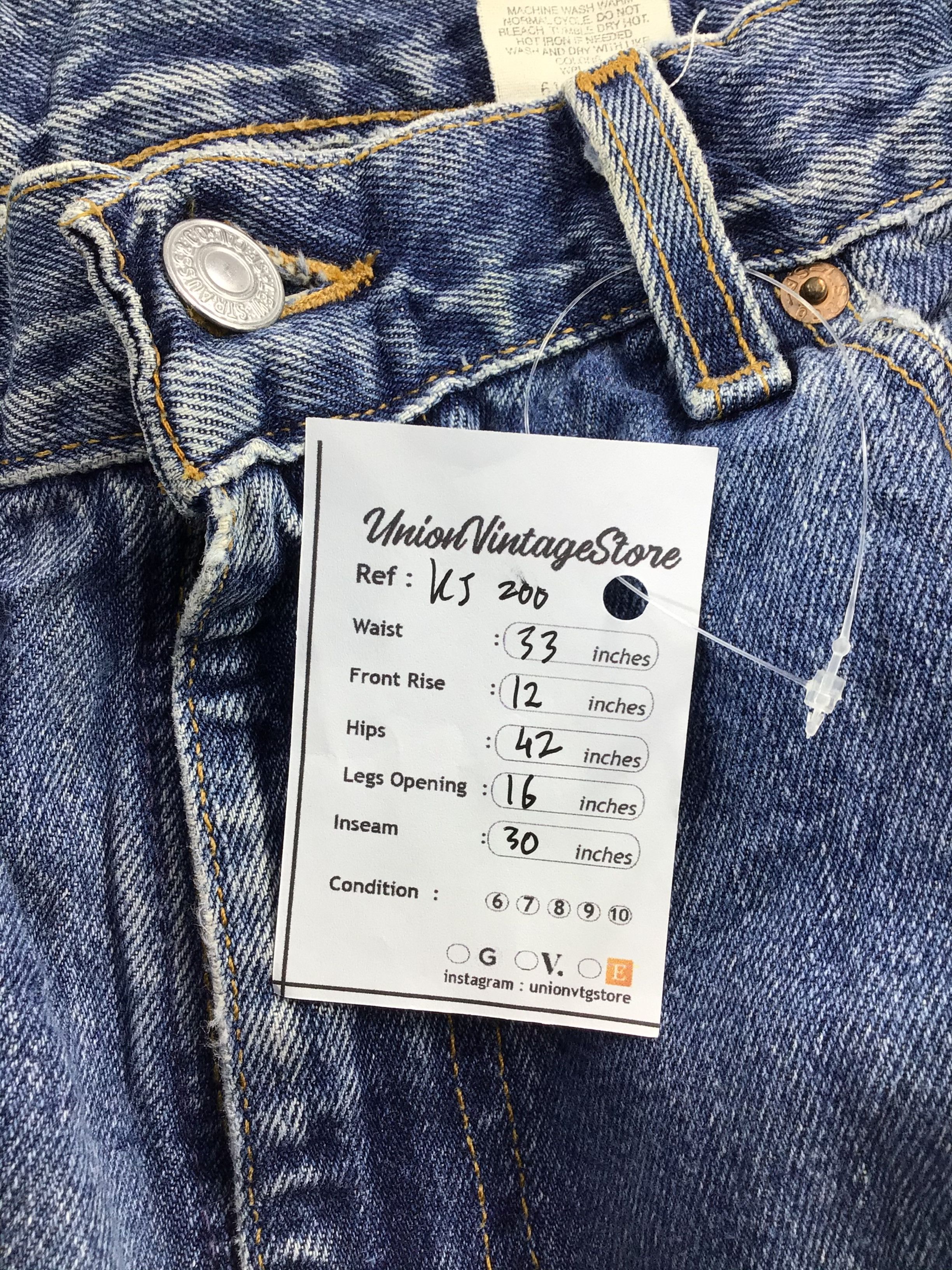 Levi's Vintage Levi's 505 Jeans Faded Blue Denim KJ200 Size US 33 - 10 Thumbnail