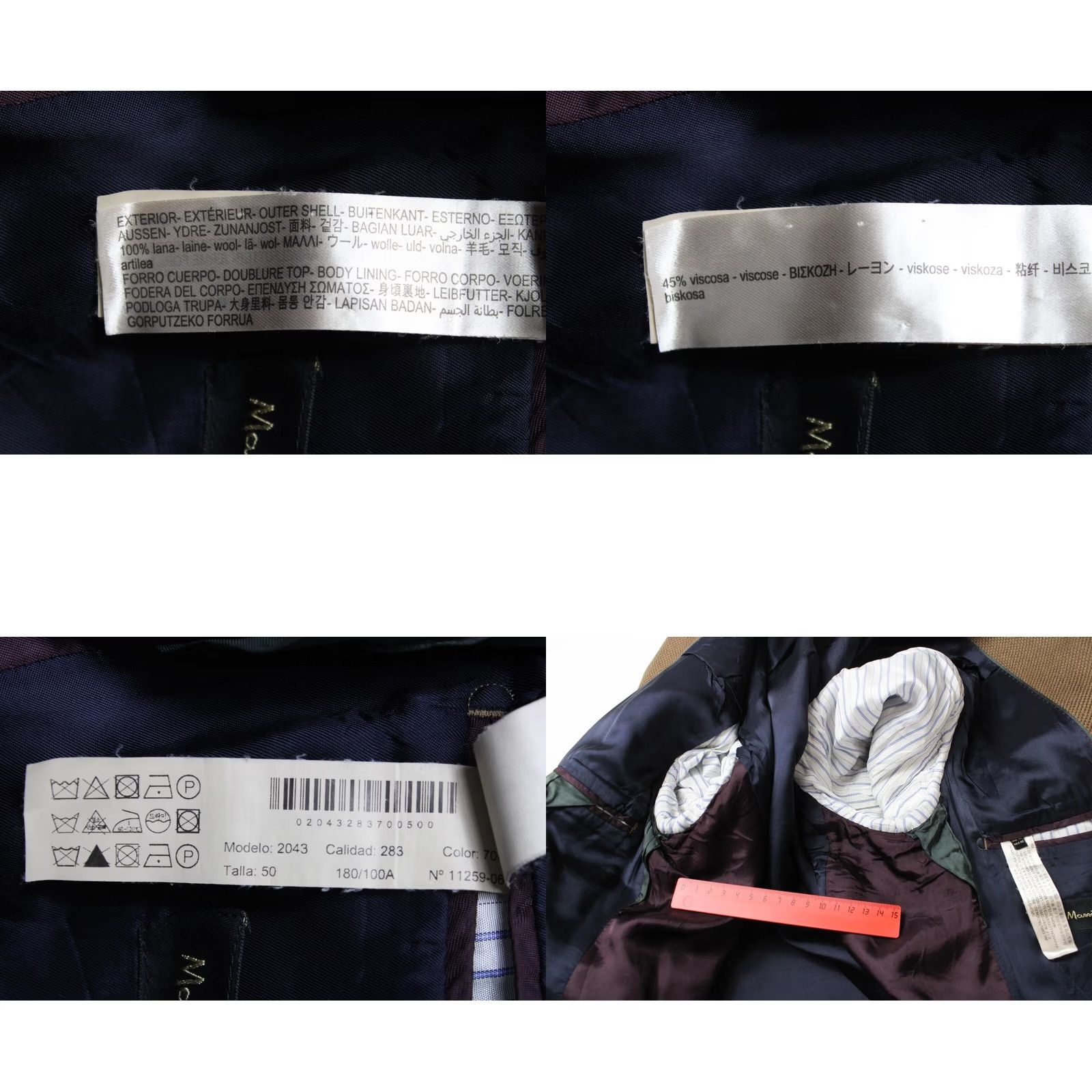 Massimo Dutti Massimo Dutti Blazer Men's US 40 Single Breasted Lined Button Jacket Brown Size 40R - 9 Thumbnail