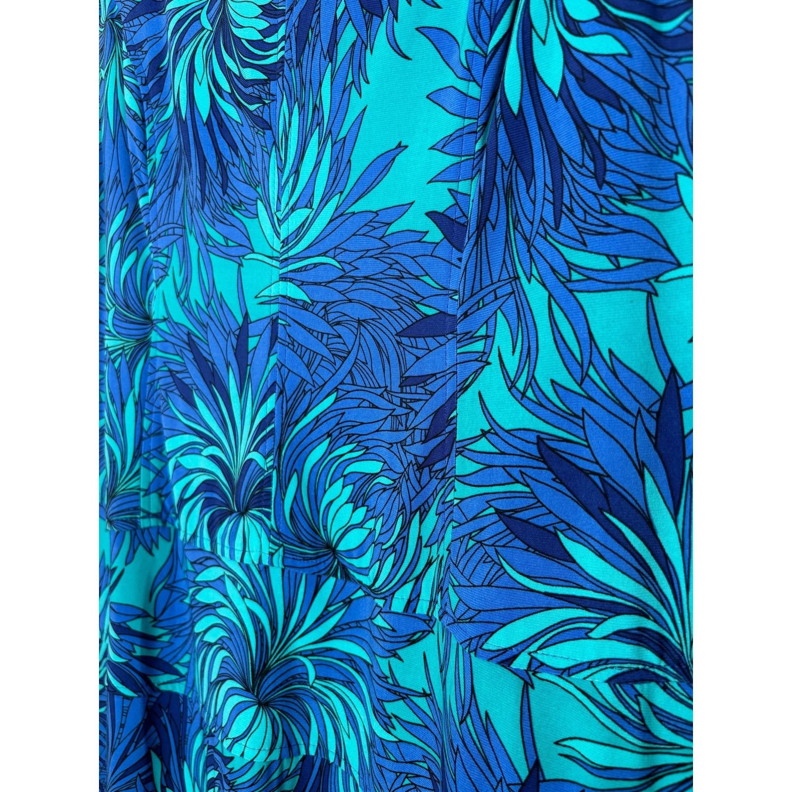 Anne Klein Anne Klein blue tropical midi dress ￼ Size XXL / US 16-18 / IT 52-54 - 6 Thumbnail