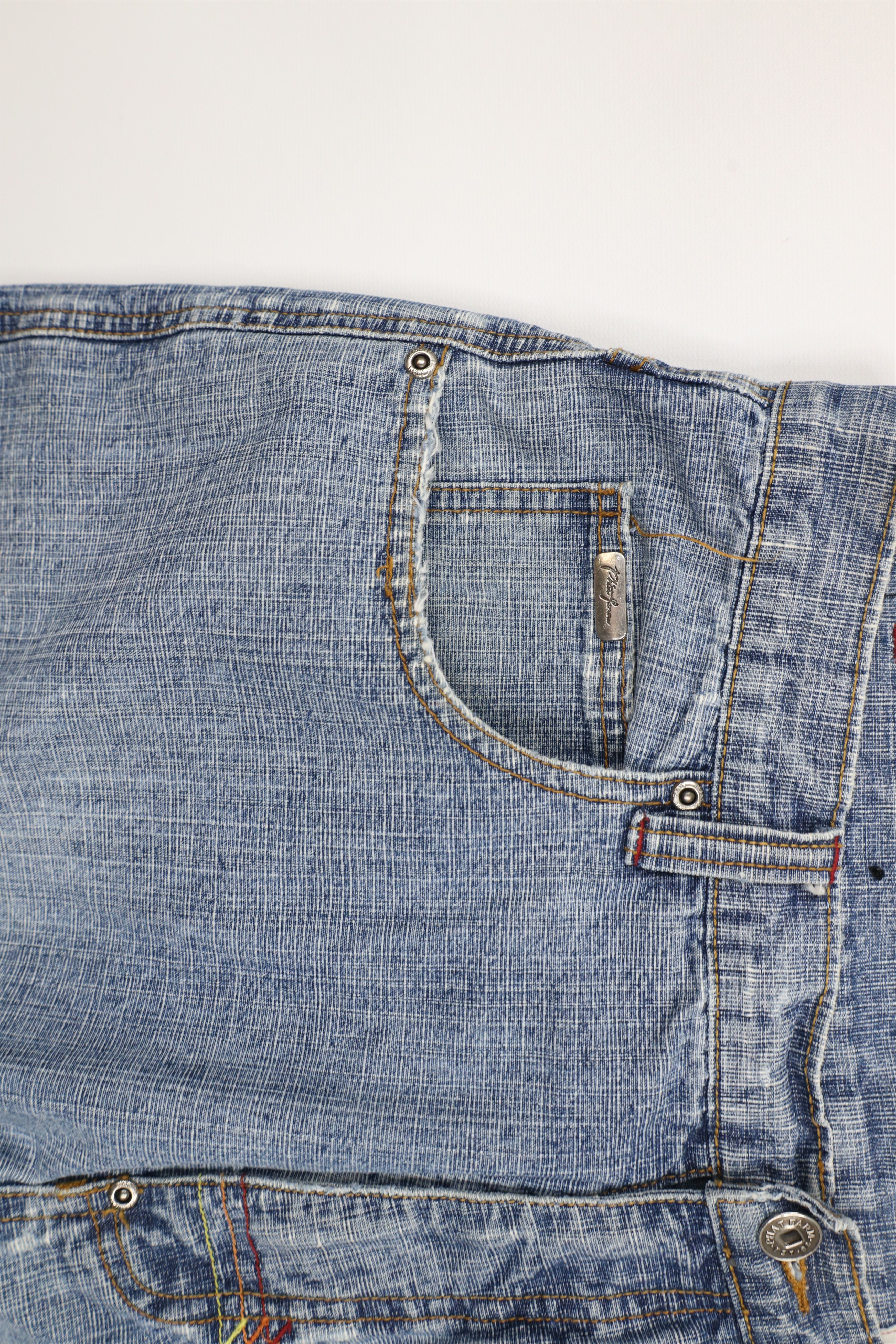 Phat Farm × Vintage Vintage Phat Farm Spell Out Baggy Wide Leg Denim Jeans Size US 34 / EU 50 - 8 Thumbnail