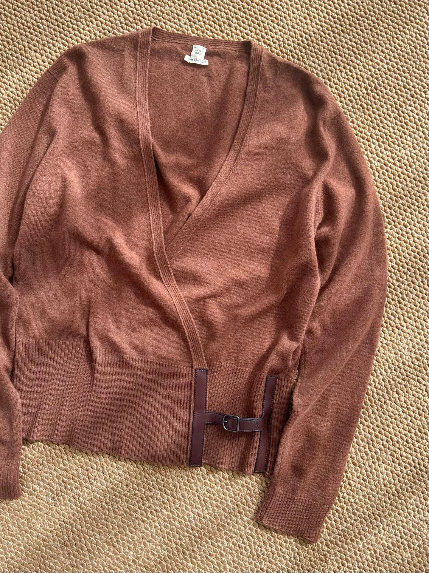 Hermes Hermes Gaultier H clasp brown knit dress women's 42 Size M / US 6-8 / IT 42-44 - 5 Thumbnail