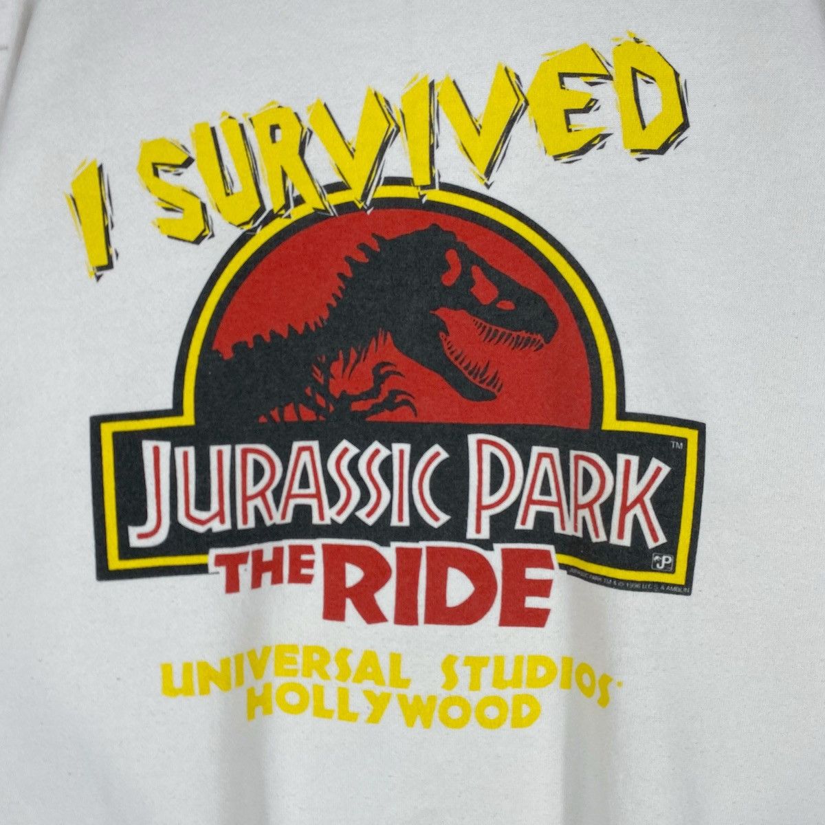 Universal Studios Vintage 1996 Jurassic Park The Ride Sweatshirt Size US XL / EU 56 / 4 - 6 Thumbnail