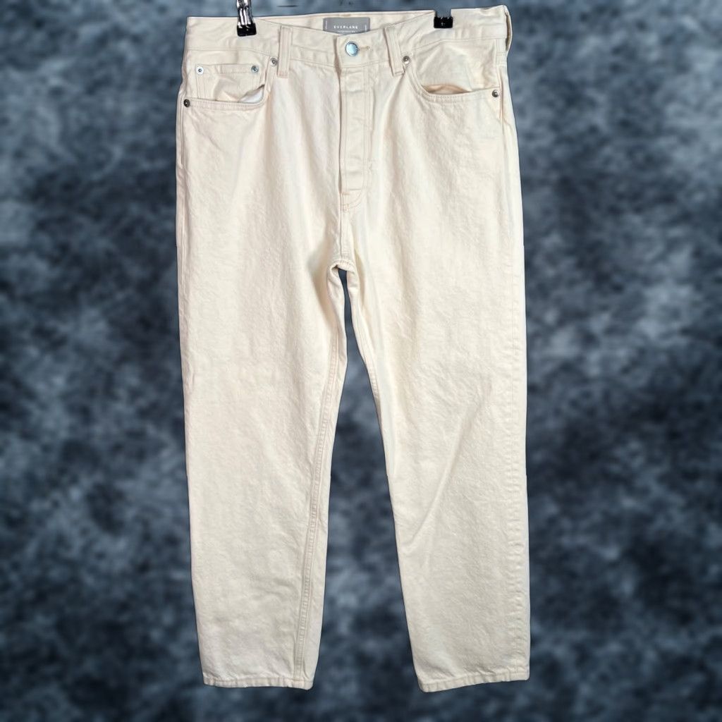 Everlane Everlane The Rigid Slouch Jeans Ivory Womens Size 27 Regular Size 27" / US 4 / IT 40 - 1 Thumbnail