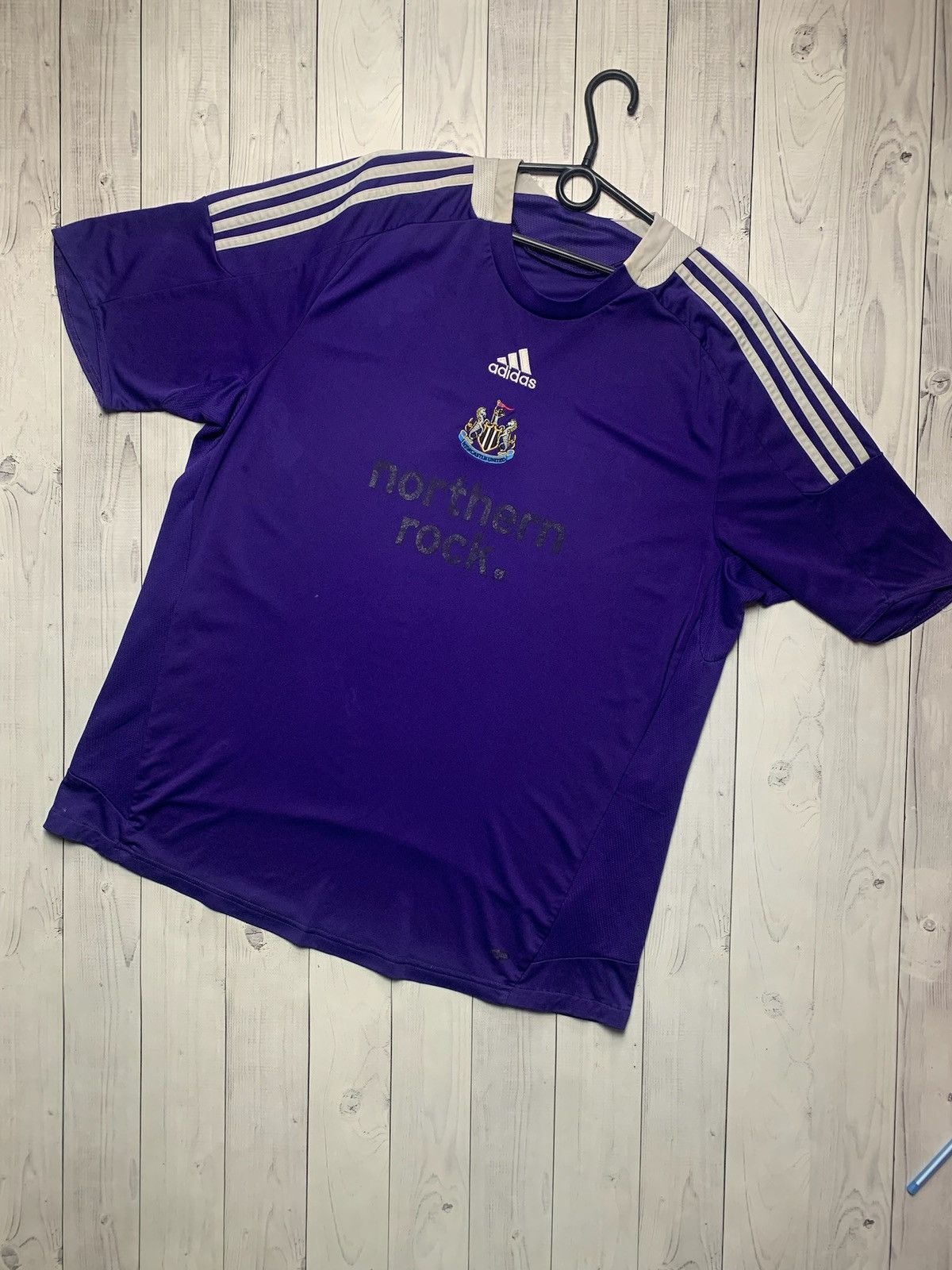 Vintage adidas New Castle United purple soccer jersey XL