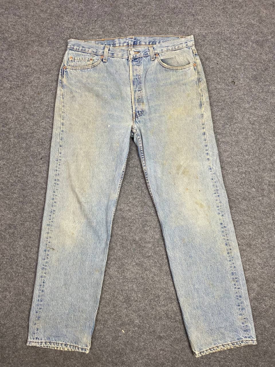 Levi's vintage levis 501 slightly distressed denim nice design Size US 36 / EU 52 - 9 Thumbnail