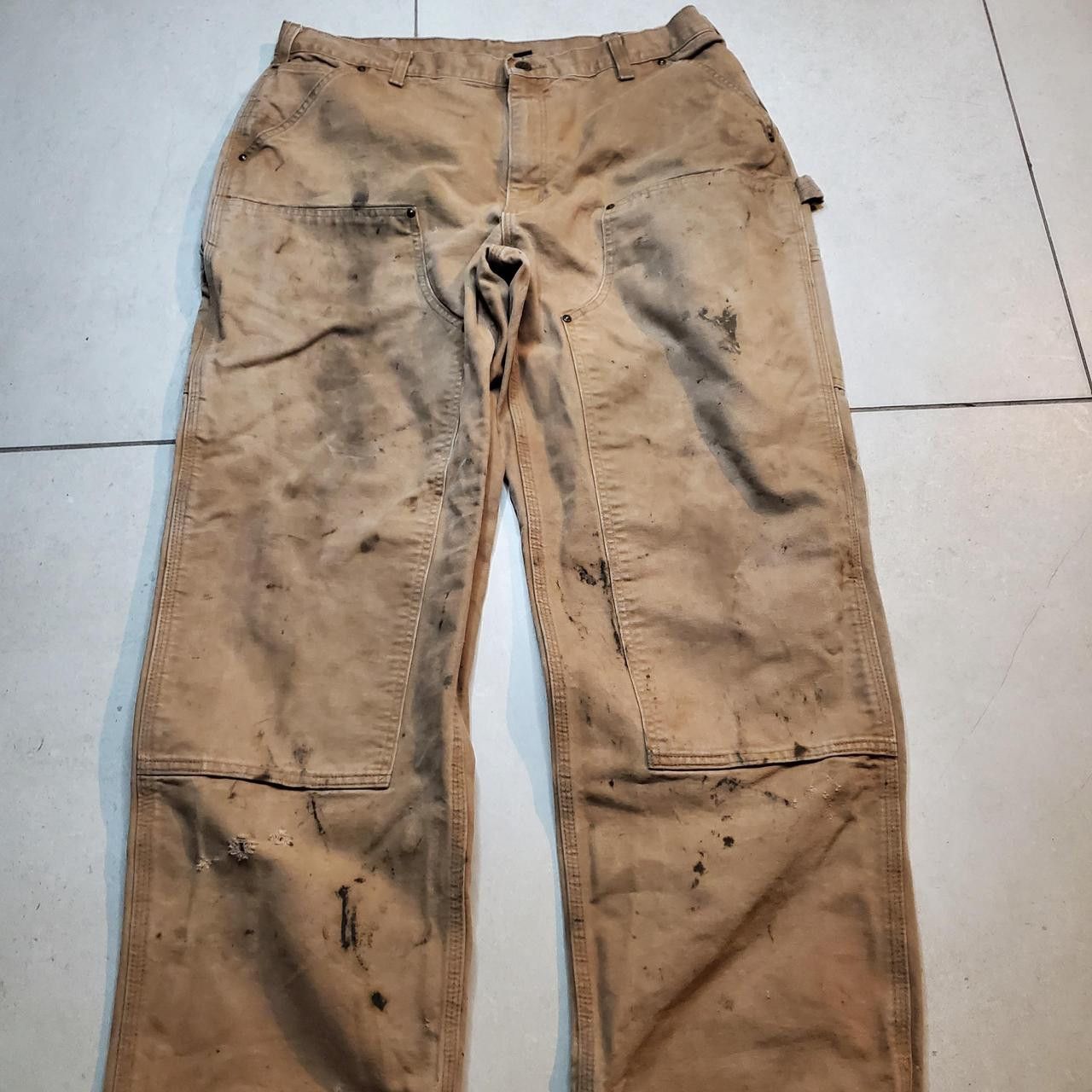 Carhartt Vintage Carhartt thrashed double knee pants Size US 38 / EU 54 - 2 Thumbnail