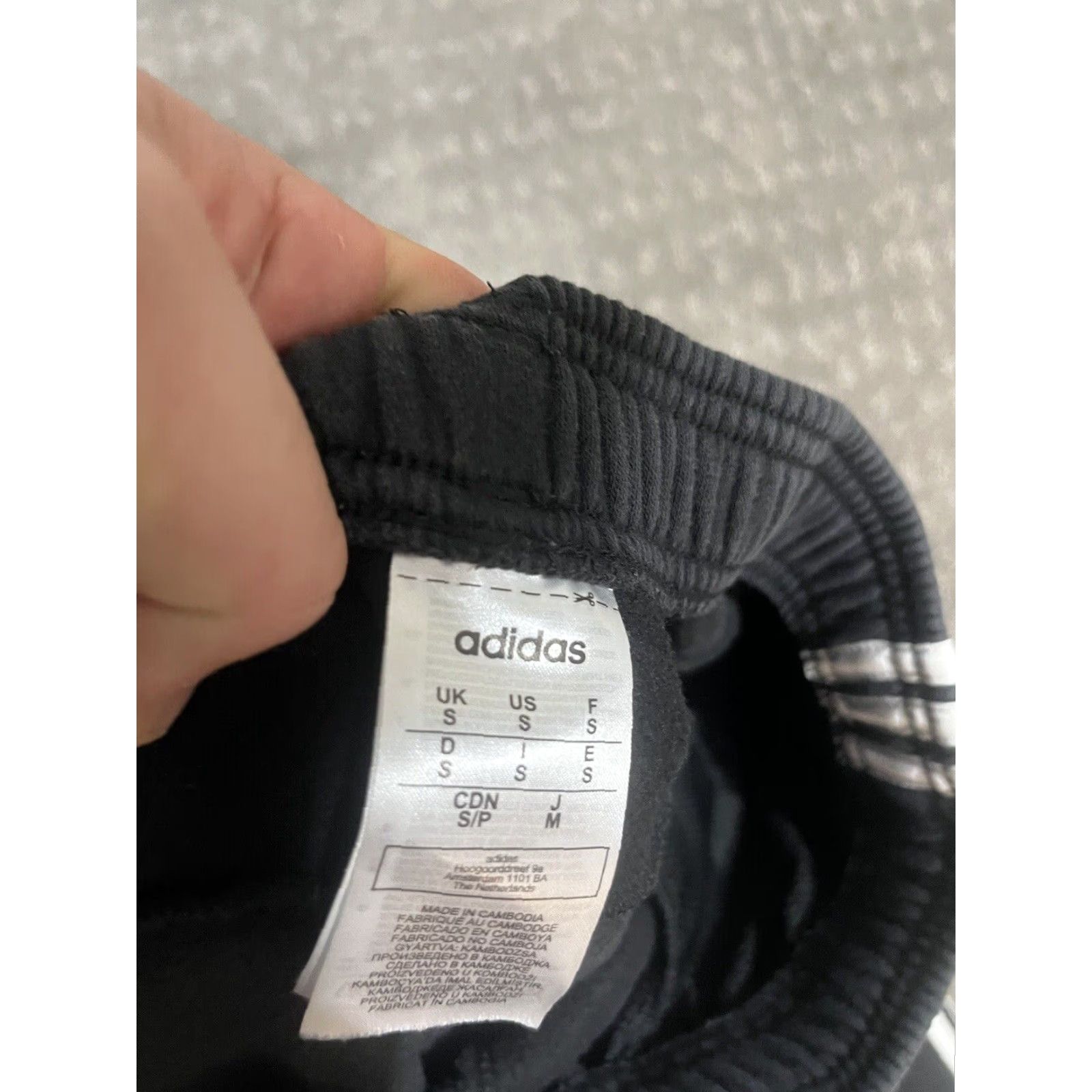 Adidas Adidas Black Sweatpants Solid White Logo Mens Small Fleece No Drawstring Clima Cool Activewear Pants Regular Inseam 24in Men Size US 29 - 6 Thumbnail