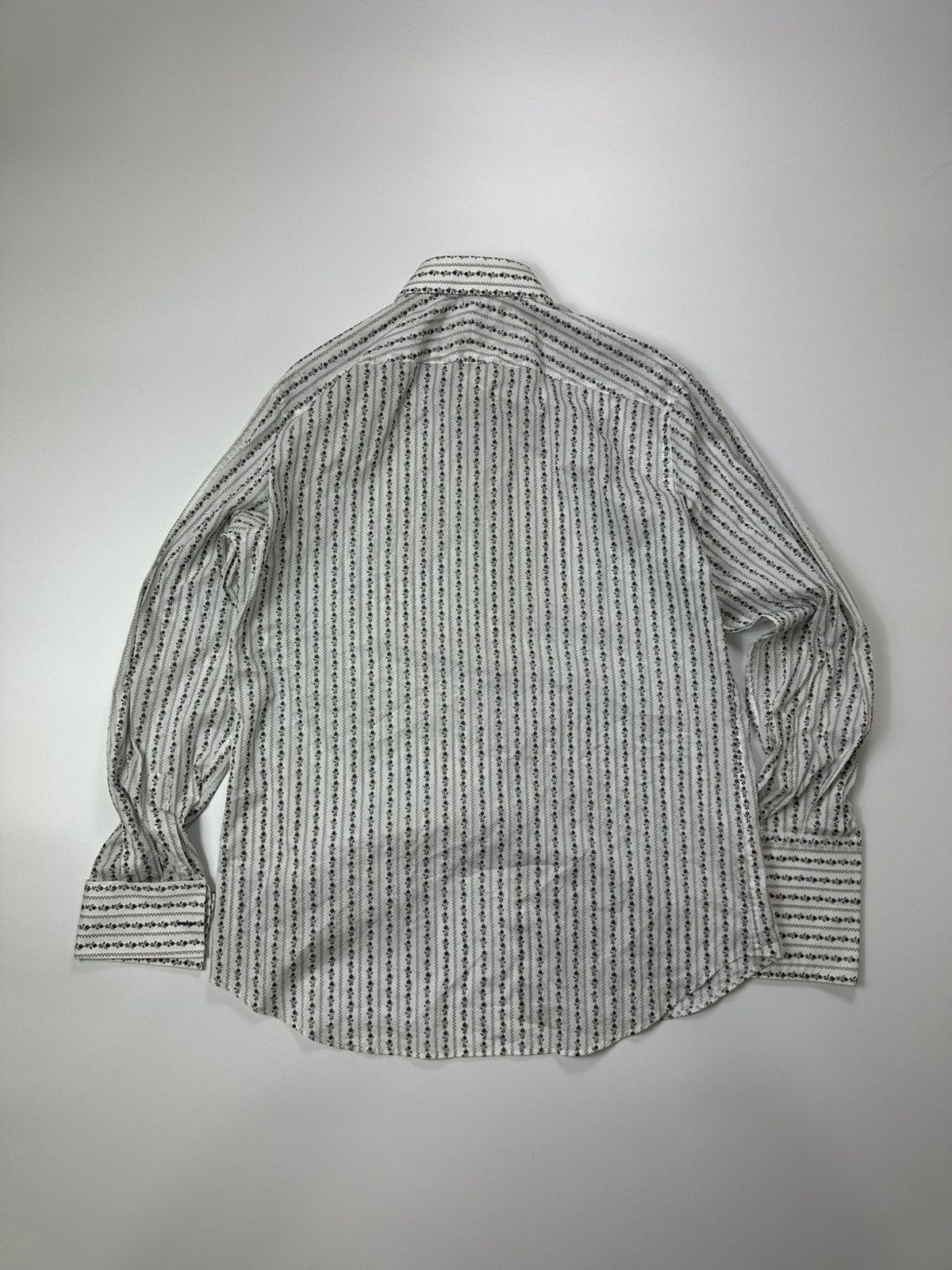 Paul Smith Paul Smith Monogram Dress Shirt 42/16 Size Italy Size US L / EU 52-54 / 3 - 2 Thumbnail