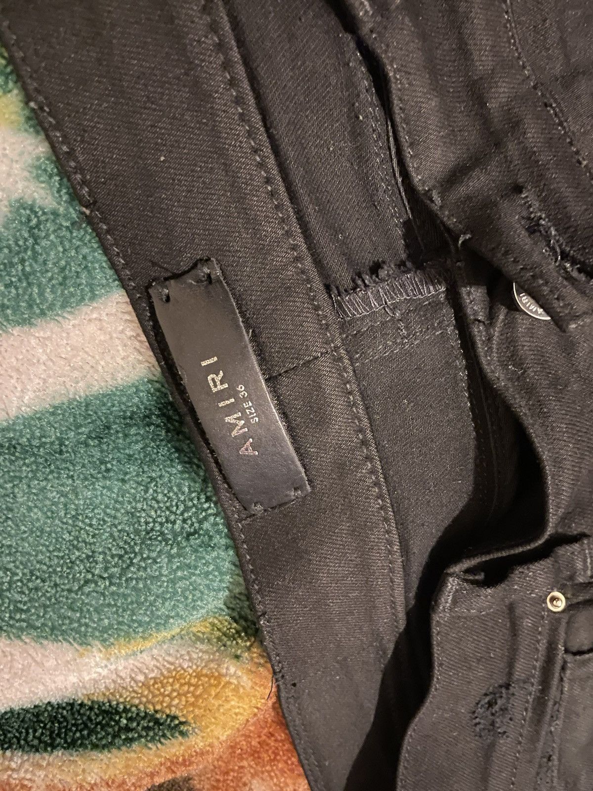 Amiri Black Patch Mx2 Jeans Size US 36 / EU 52 - 3 Thumbnail