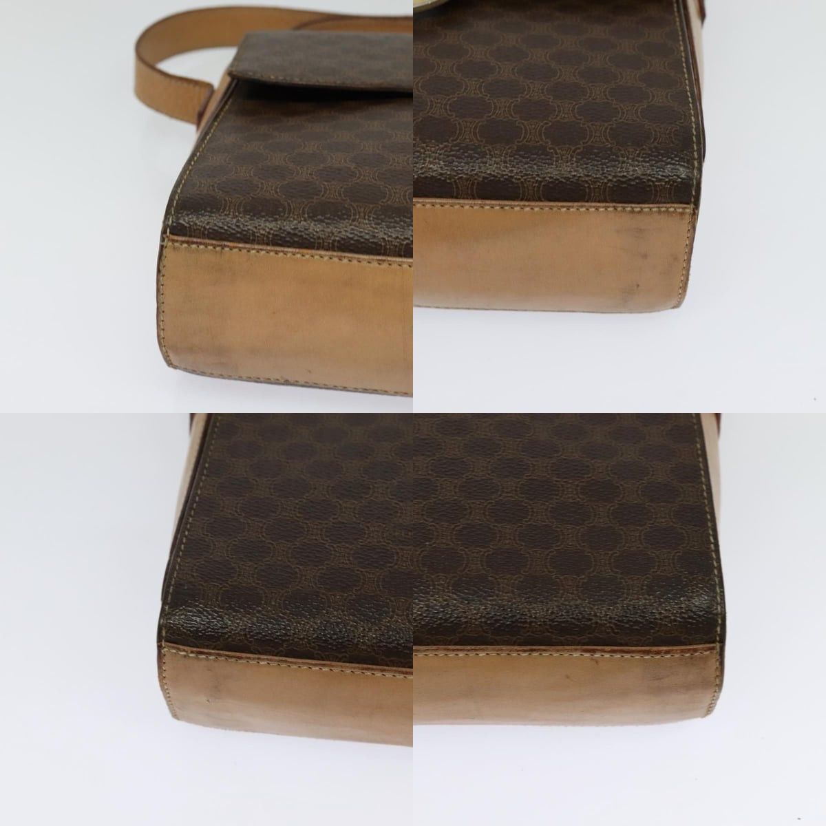 Celine CELINE Macadam Canvas Circle Shoulder Bag Pvc Leather Brown Size ONE SIZE - 10 Thumbnail