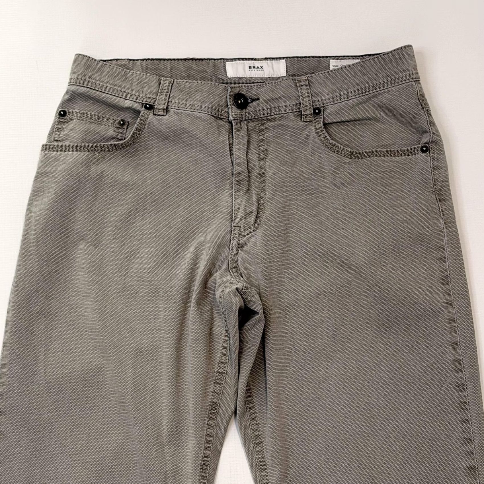 BRAX Brax Cooper Fancy Jeans Mens 30x32 Gray Regular Fit Straight Stretch Denim Size US 30 / EU 46 - 2 Thumbnail